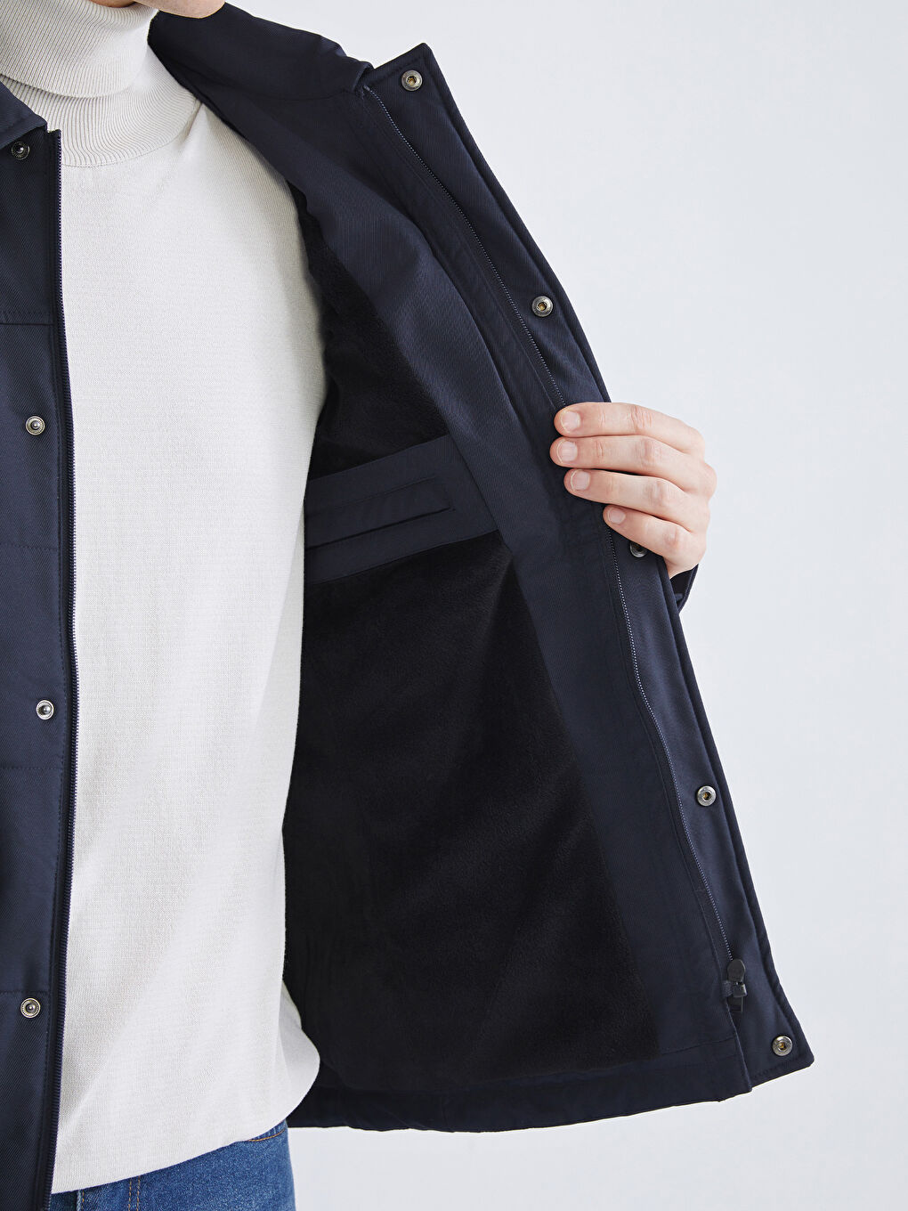 Standard Fit Collared Neck Men's Coat-3