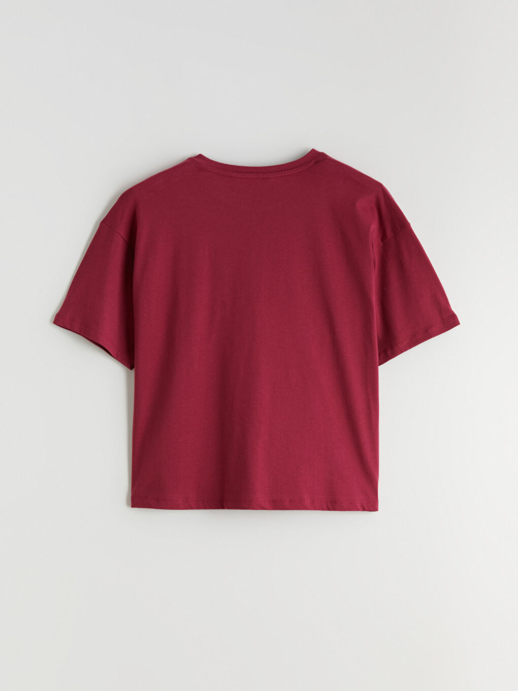 Mürdüm Bisiklet Yaka Baskılı Kadın Pijama Takımı-6