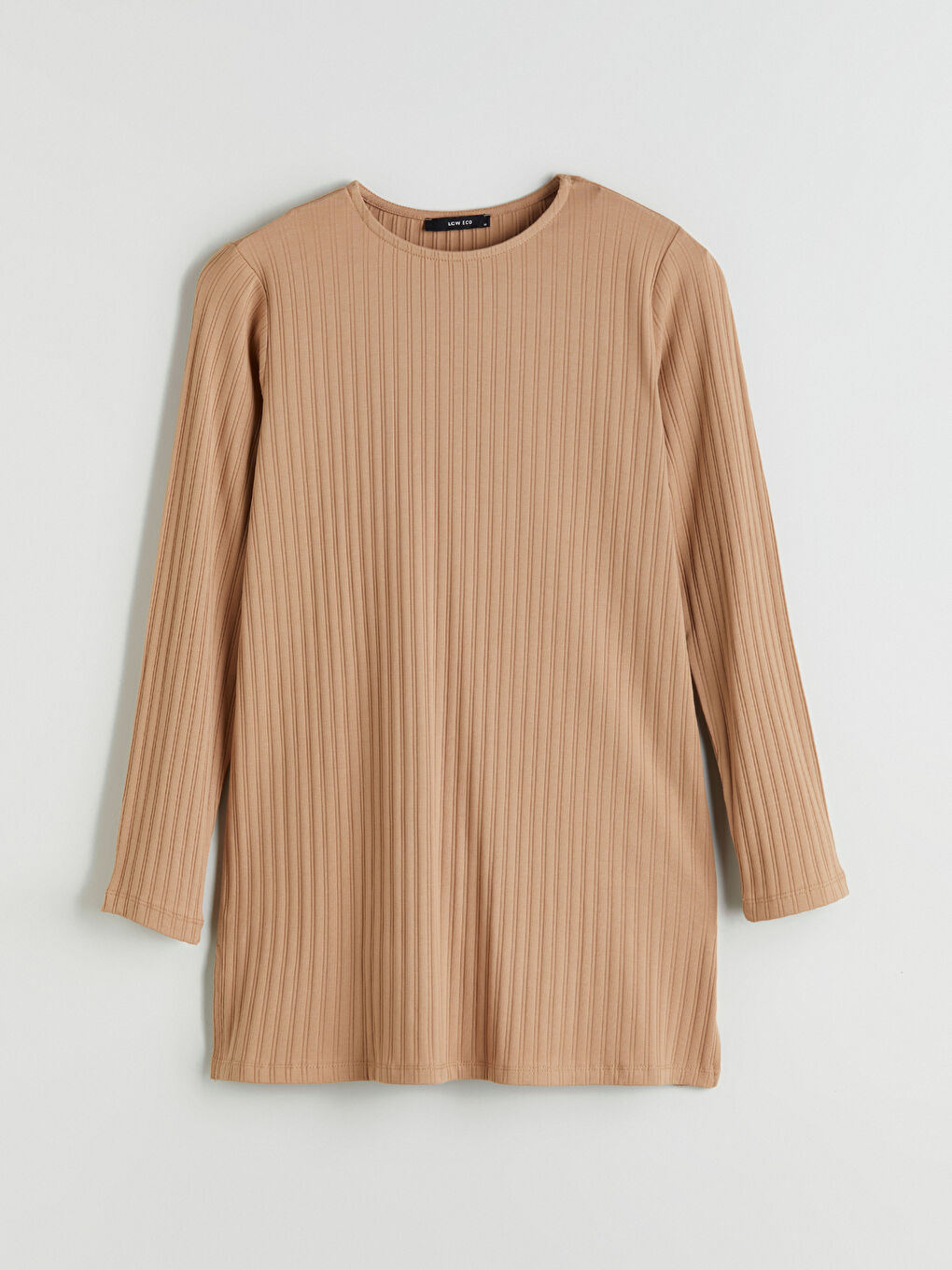 Kahverengi Bisiklet Yaka Fitilli Kadın Tunik-4