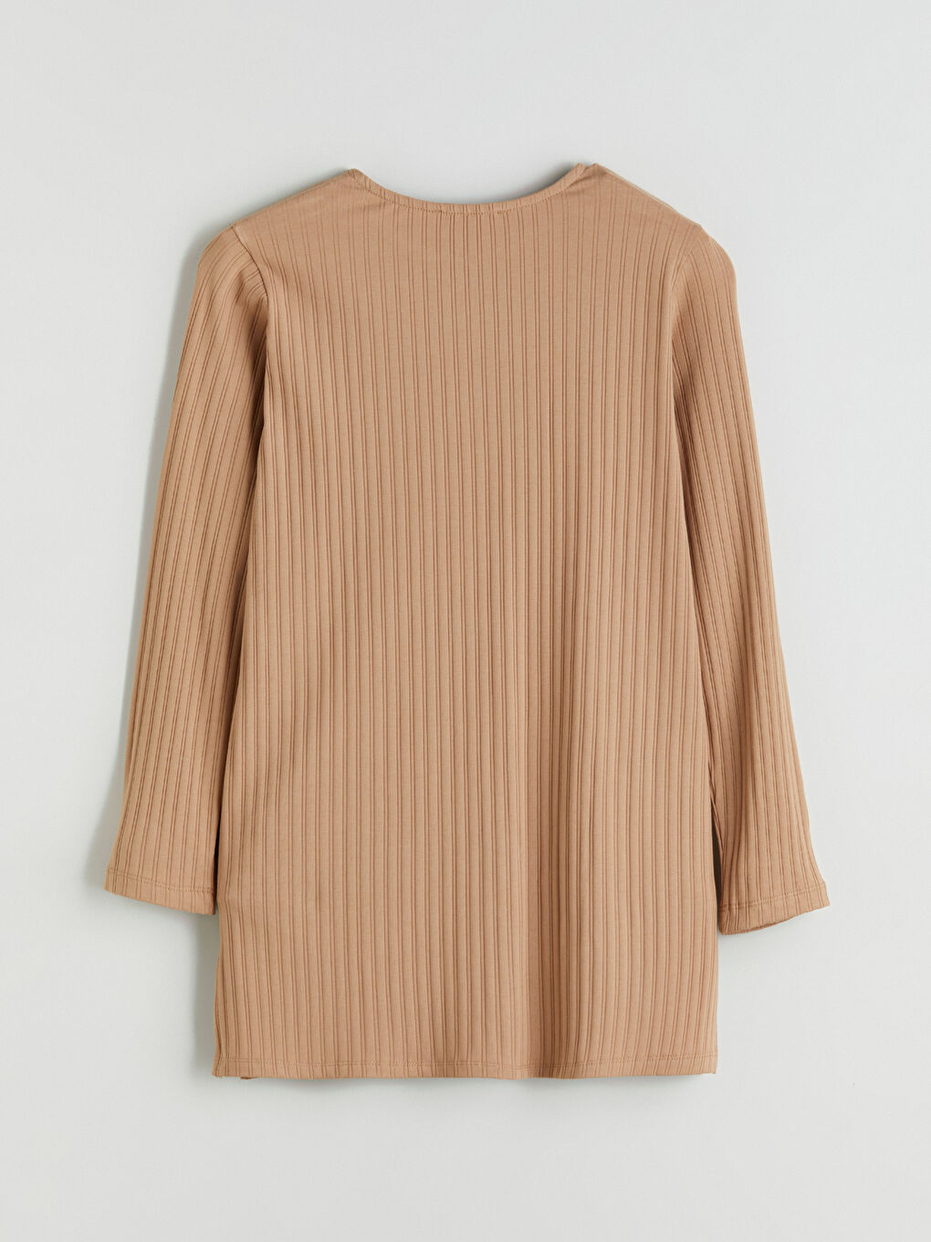 Kahverengi Bisiklet Yaka Fitilli Kadın Tunik-5