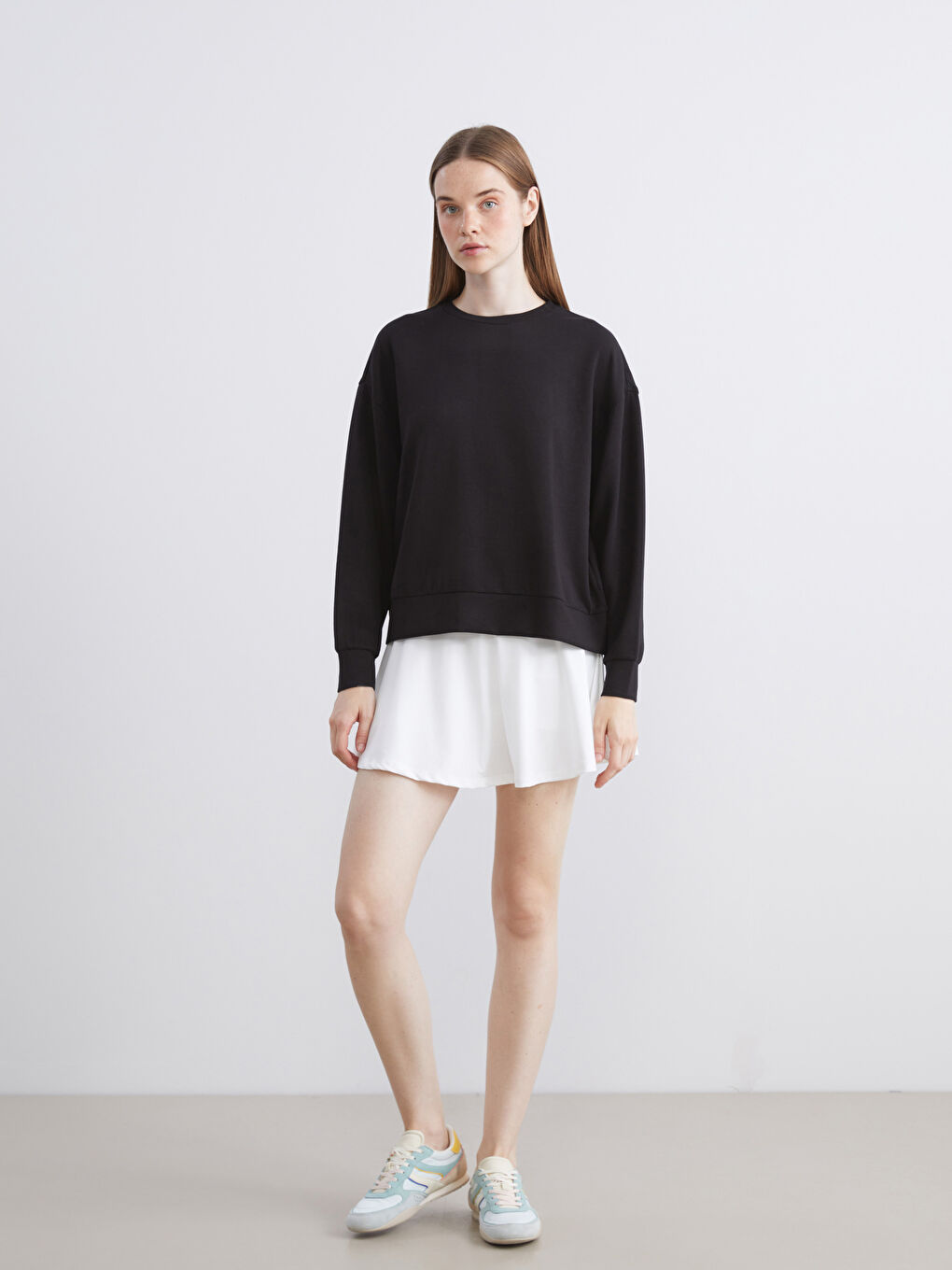 Crew Neck Women's Sweatshirt-1