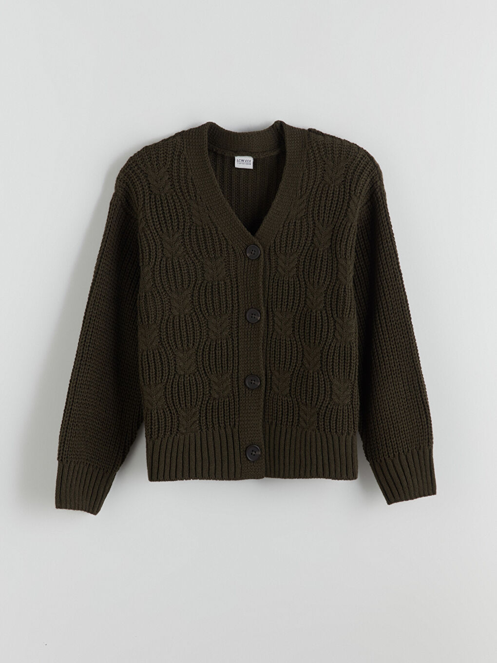 V Neck Girls' Knitwear Cardigan