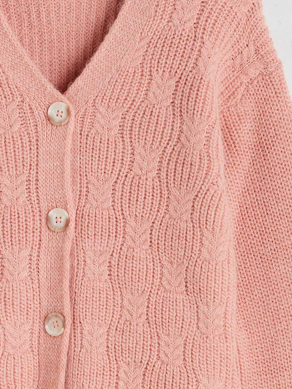 V Neck Girls' Knitwear Cardigan-2