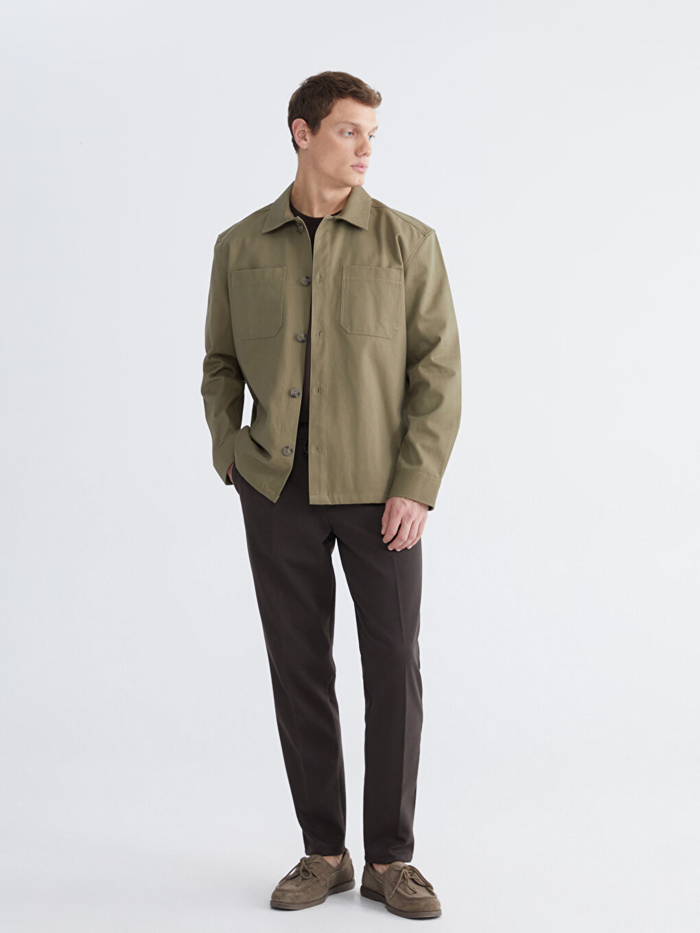 Kahverengi Standart Kalıp Erkek Pantolon