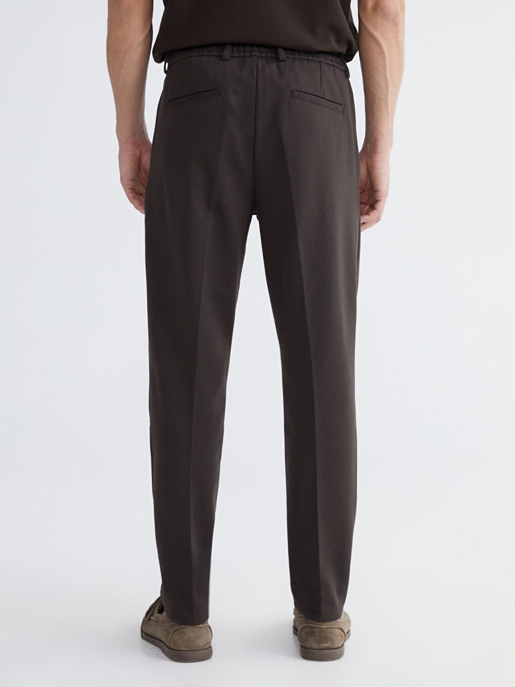 Kahverengi Standart Kalıp Erkek Pantolon-3