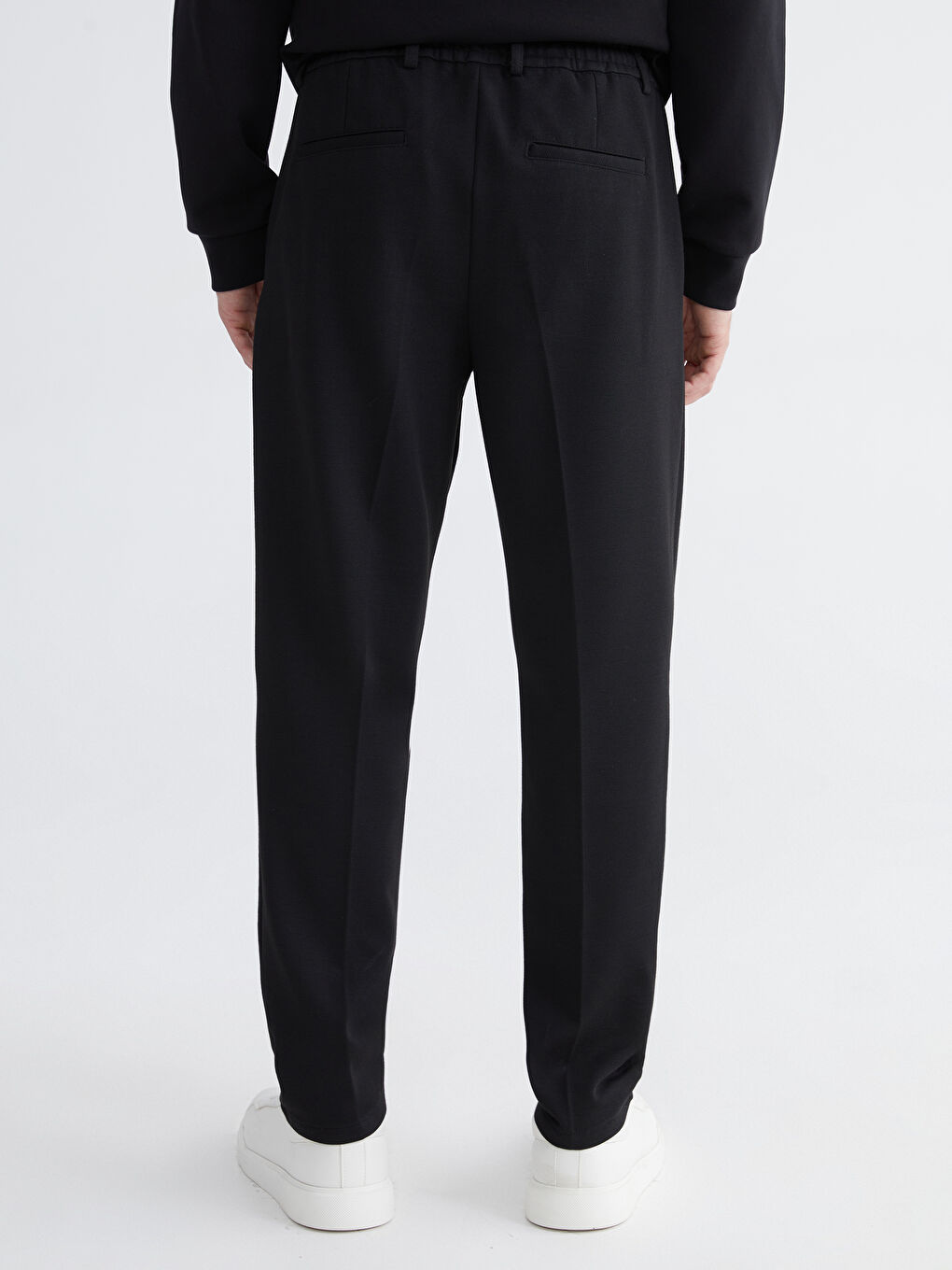 Siyah Standart Kalıp Erkek Pantolon-3