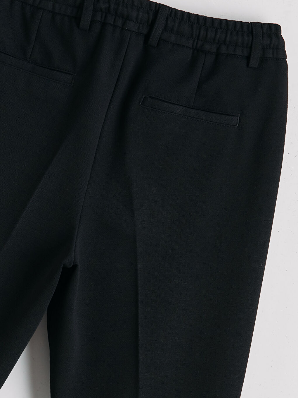 Siyah Standart Kalıp Erkek Pantolon-5