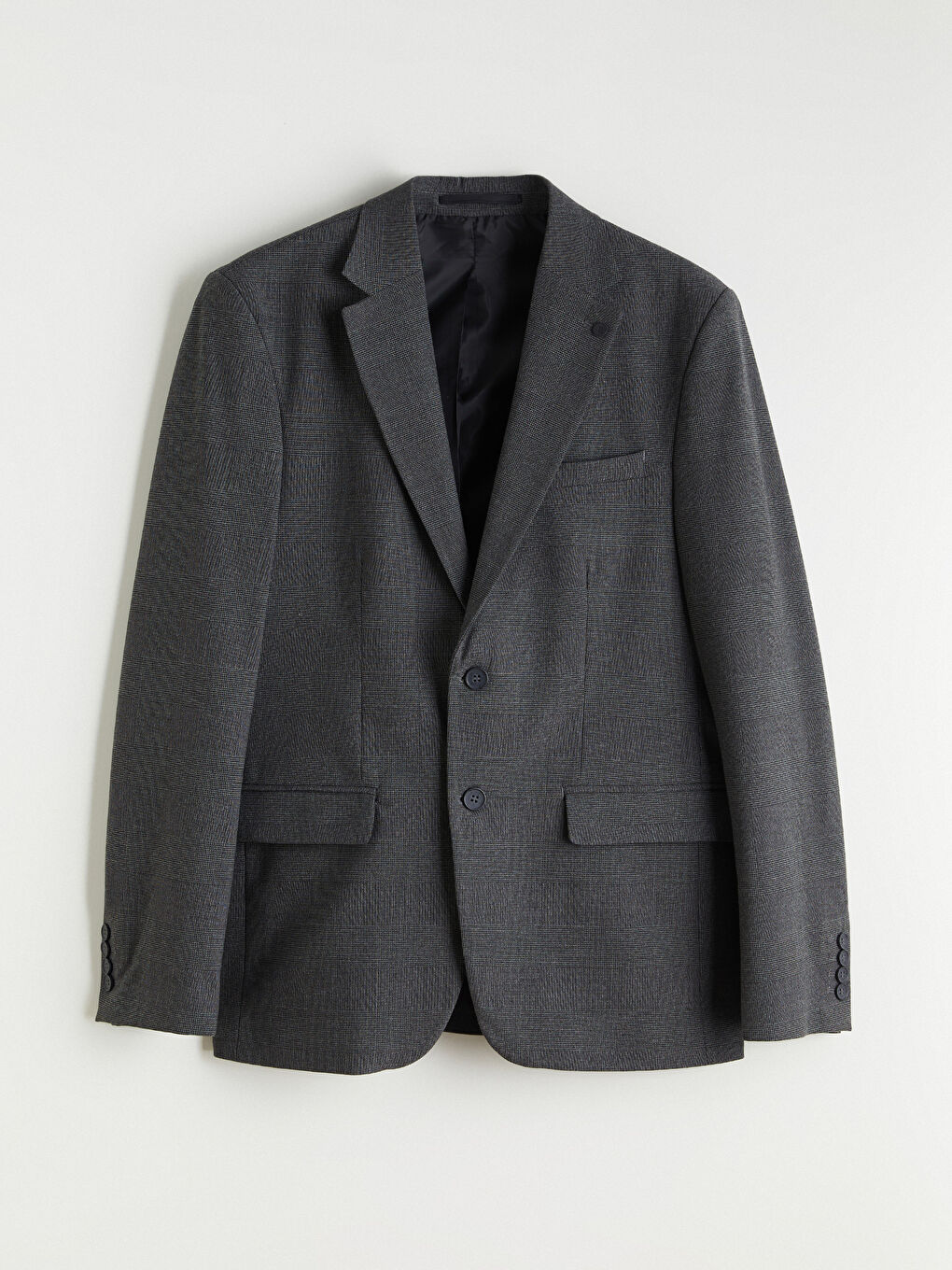 Siyah Standart Kalıp Erkek Blazer Ceket-5