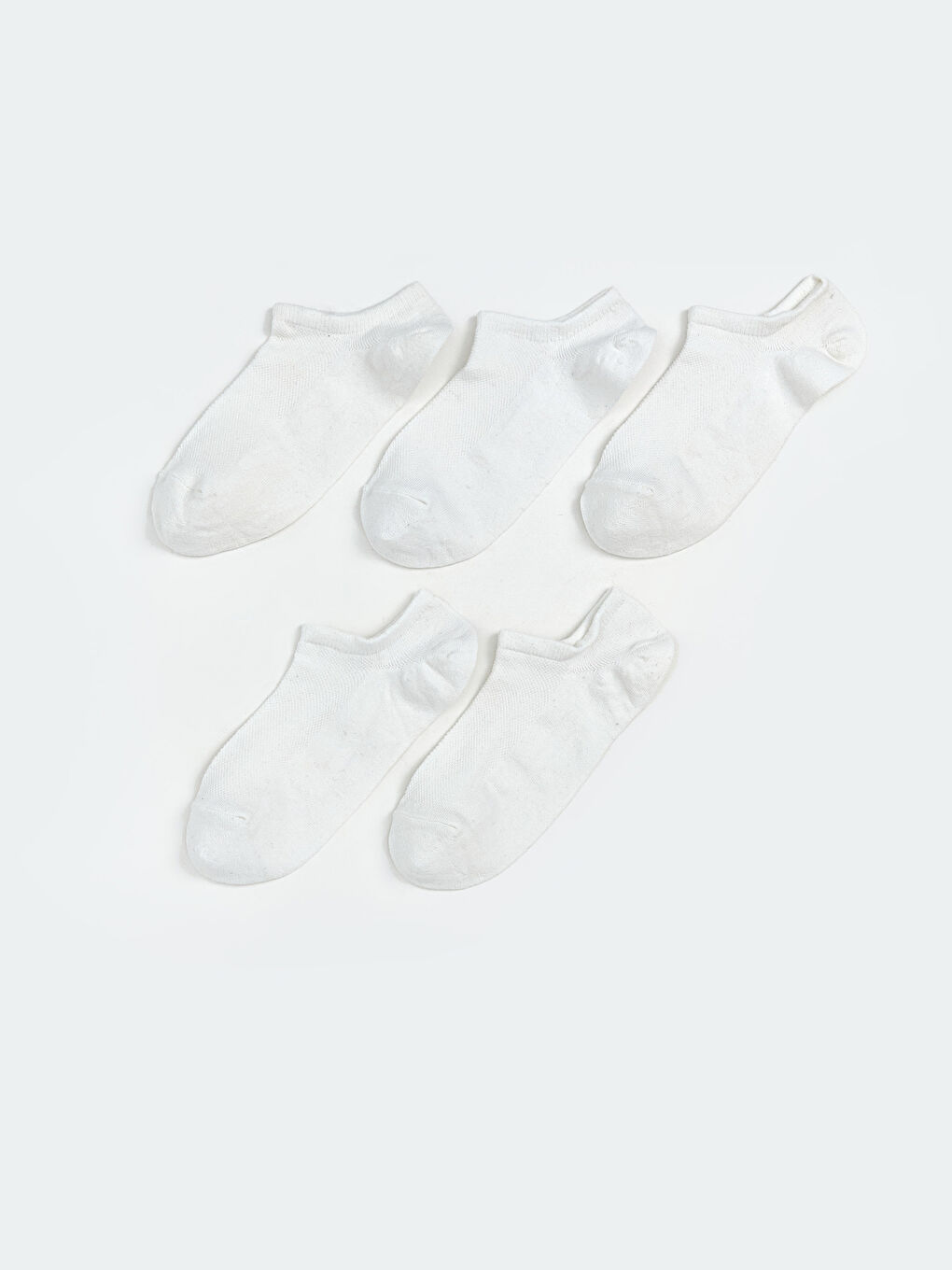 Beyaz Erkek Patik Çorap 5'li-1