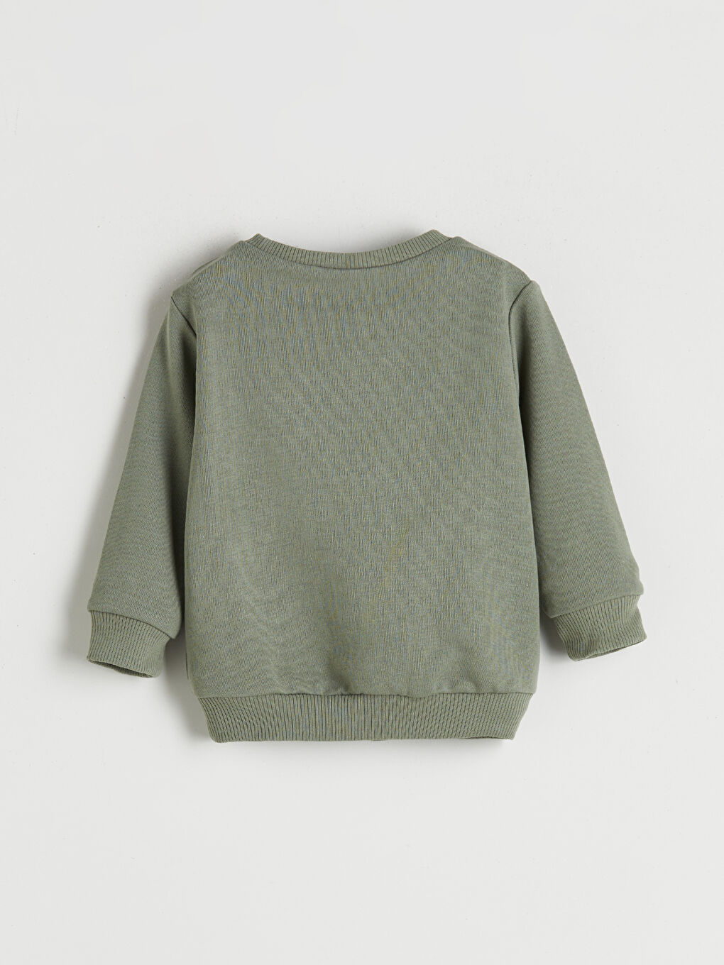 Yeşil Bisiklet Yaka Erkek Çocuk Sweatshirt-1