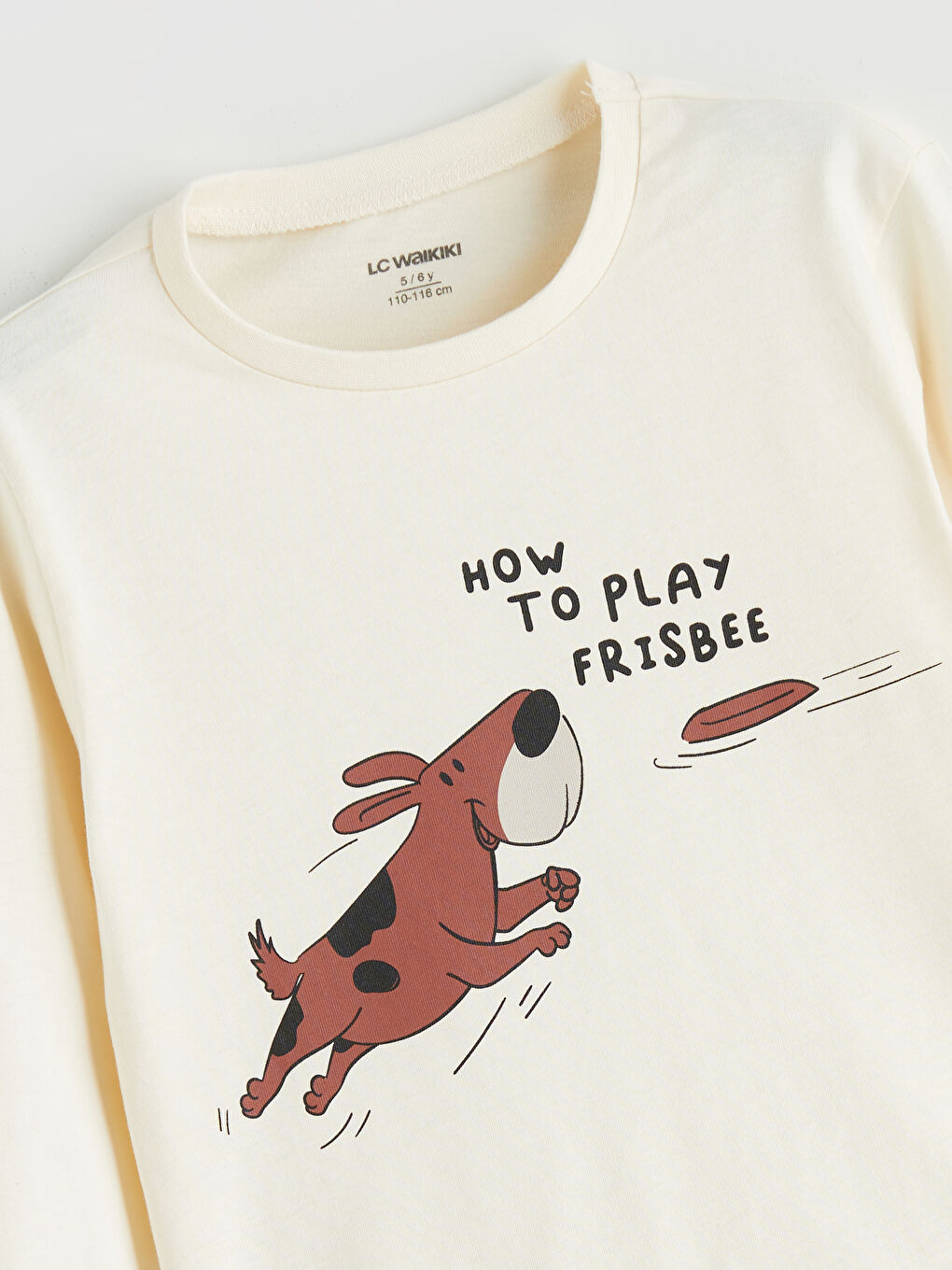 Ekru Baskılı Erkek Çocuk Pijama Üst-2