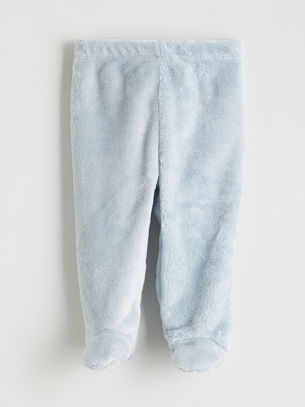 Mavi Beli Lastikli Erkek Bebek Pelüş Jogger Pantolon-1