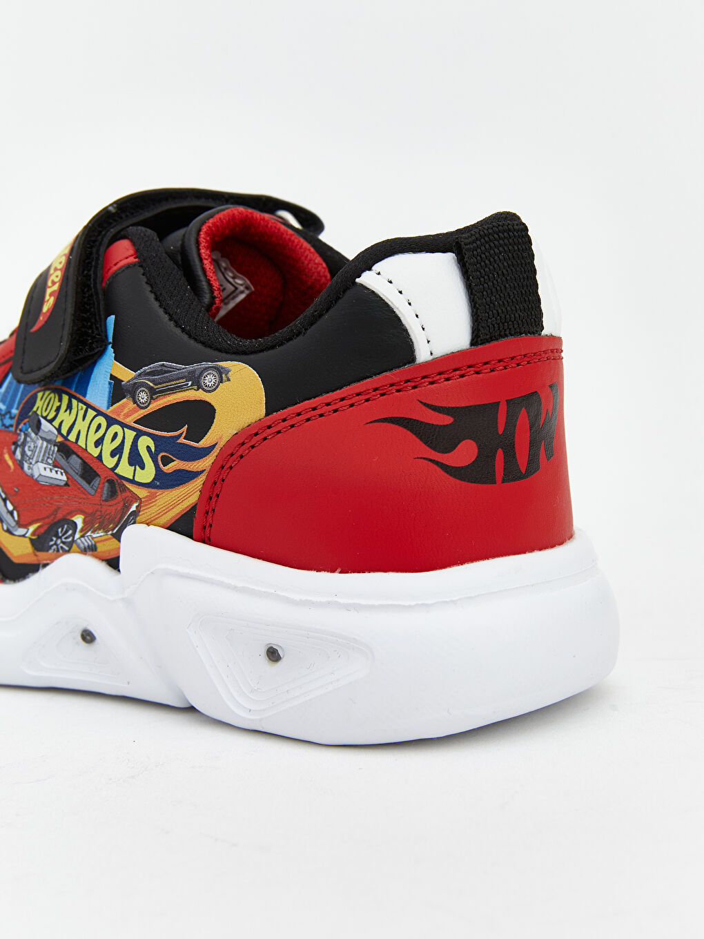 Siyah Hot Wheels Baskılı Erkek Bebek Spor Ayakkabı-5