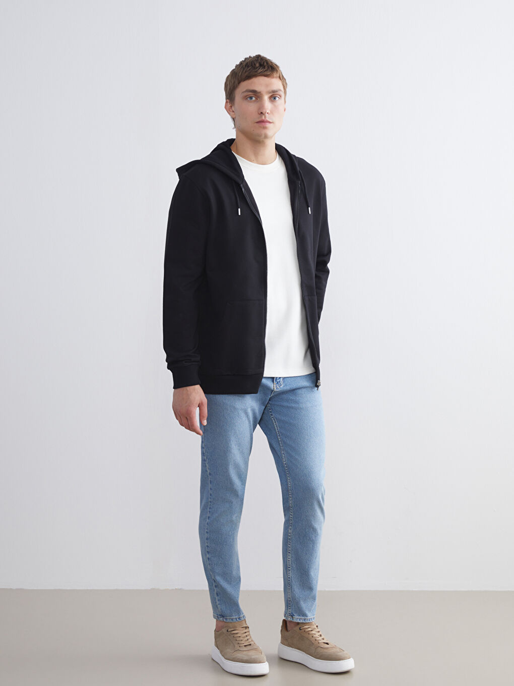 Hooded Men's Zip-Up Sweatshirt-3