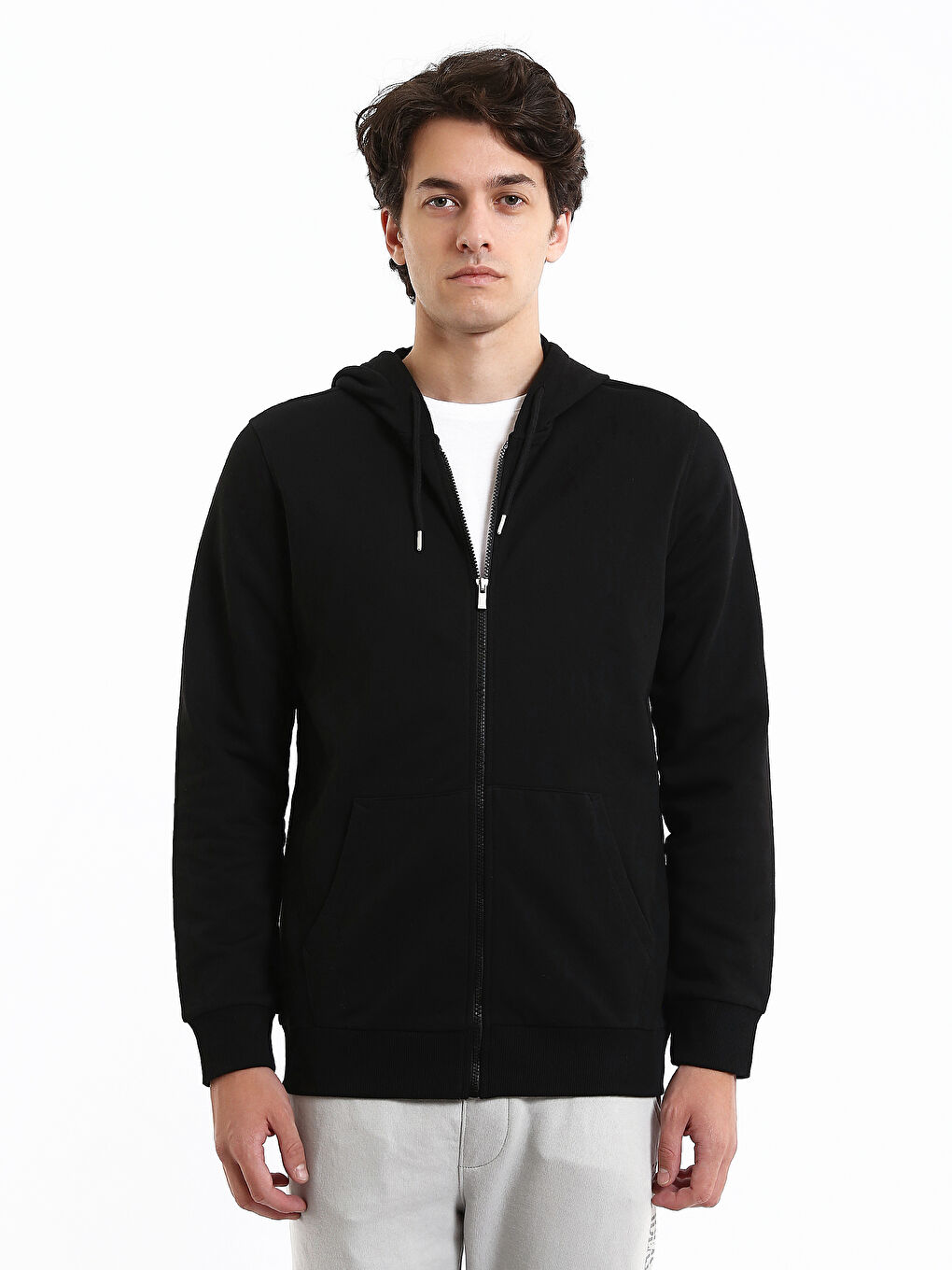 Hooded Men's Zip-Up Sweatshirt-1