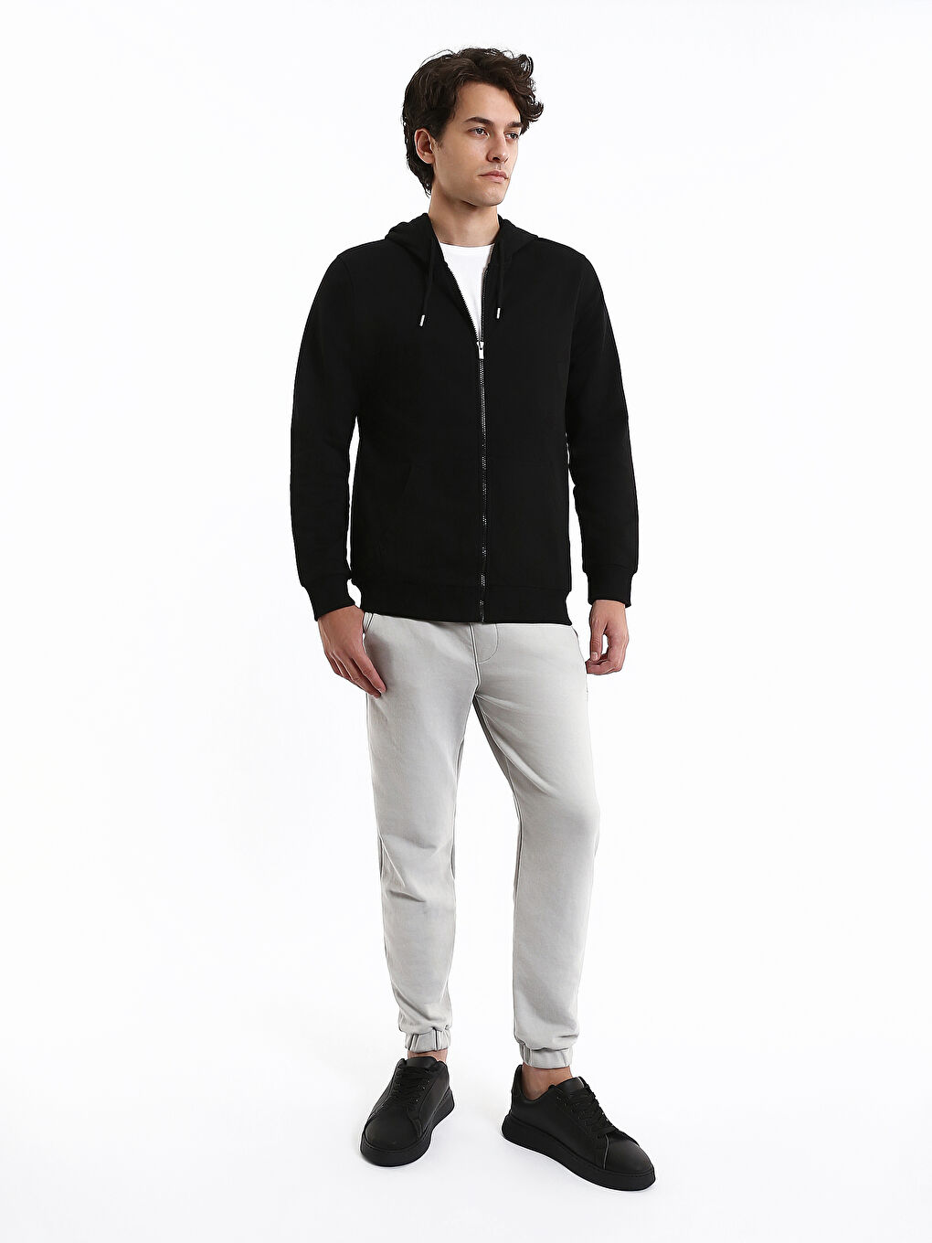 Hooded Men's Zip-Up Sweatshirt-2