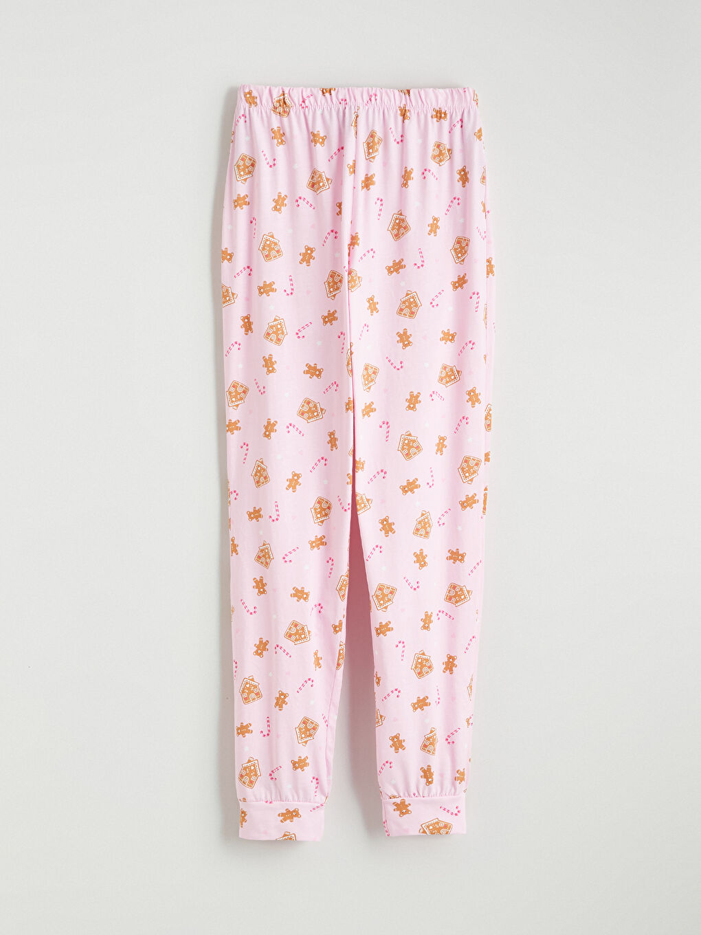 Пижамный комплект с круглым вырезом на новогоднюю тематику для женщин-7