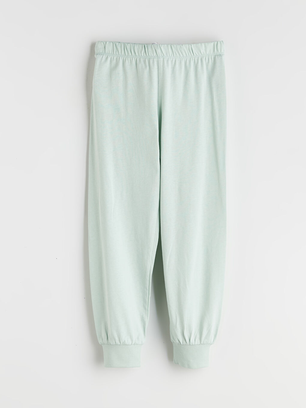 Yeşil Beli Lastikli Basic Erkek Çocuk Pijama Alt