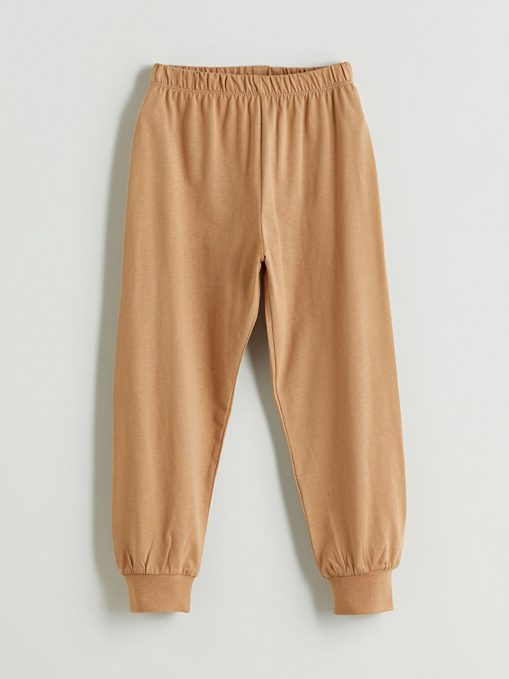 Kahverengi Beli Lastikli Basic Erkek Çocuk Jogger Eşofman Altı