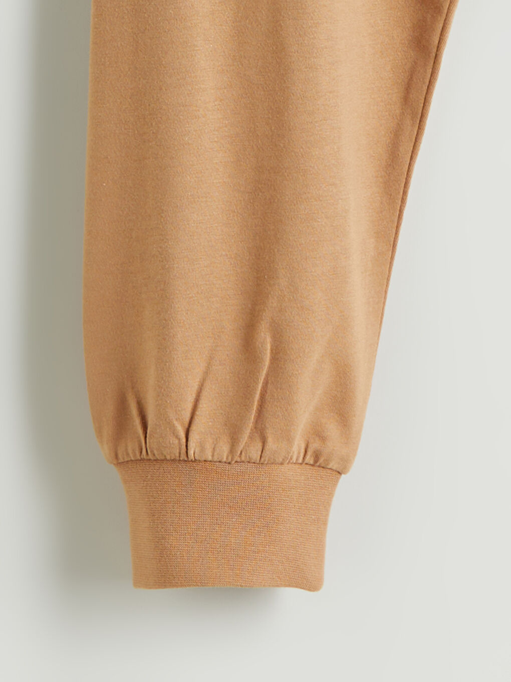 Kahverengi Beli Lastikli Basic Erkek Çocuk Jogger Eşofman Altı-1