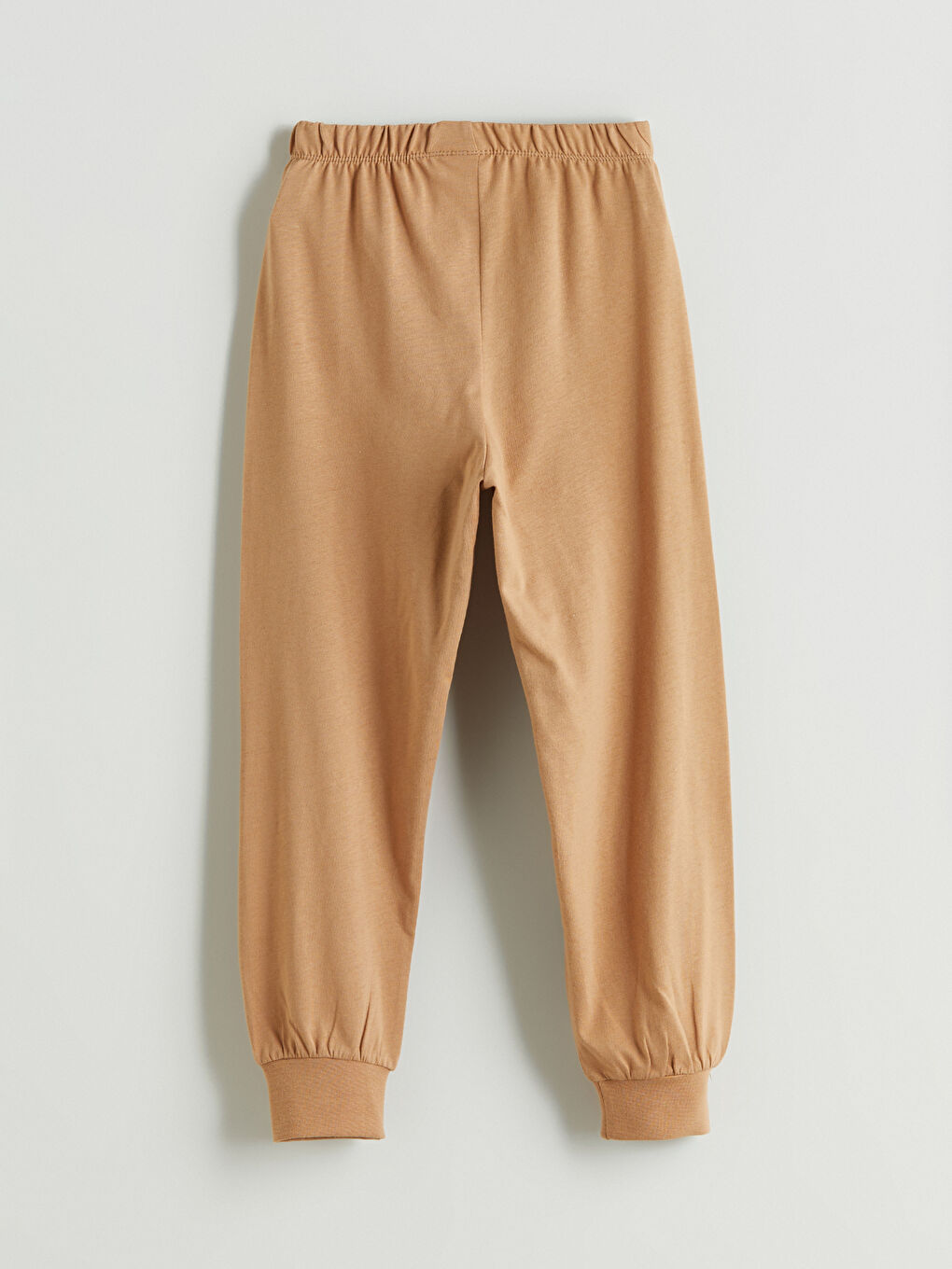 Kahverengi Beli Lastikli Basic Erkek Çocuk Jogger Eşofman Altı-2