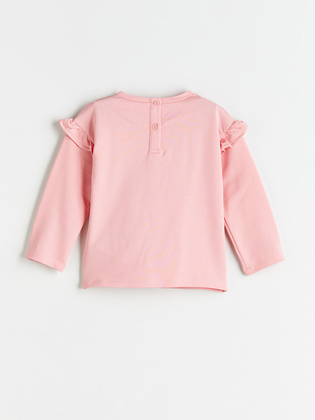 LCW ECO Crew Neck Ruffled Girls' Blouse -W5GS67Z1-JTS