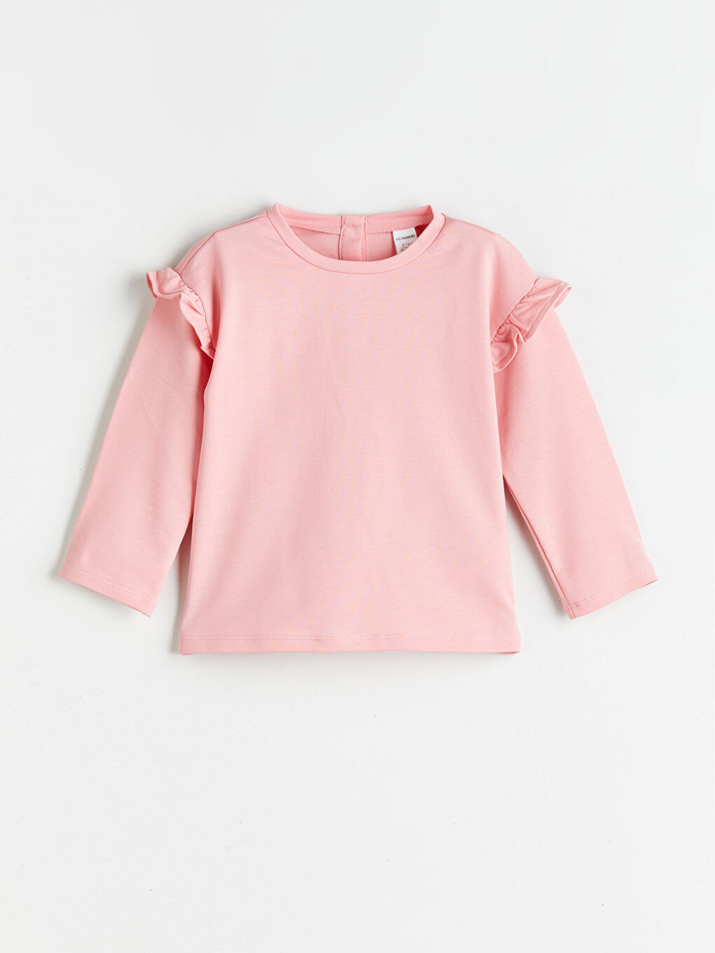 LCW ECO Crew Neck Ruffled Girls' Blouse -W5GS67Z1-JTS