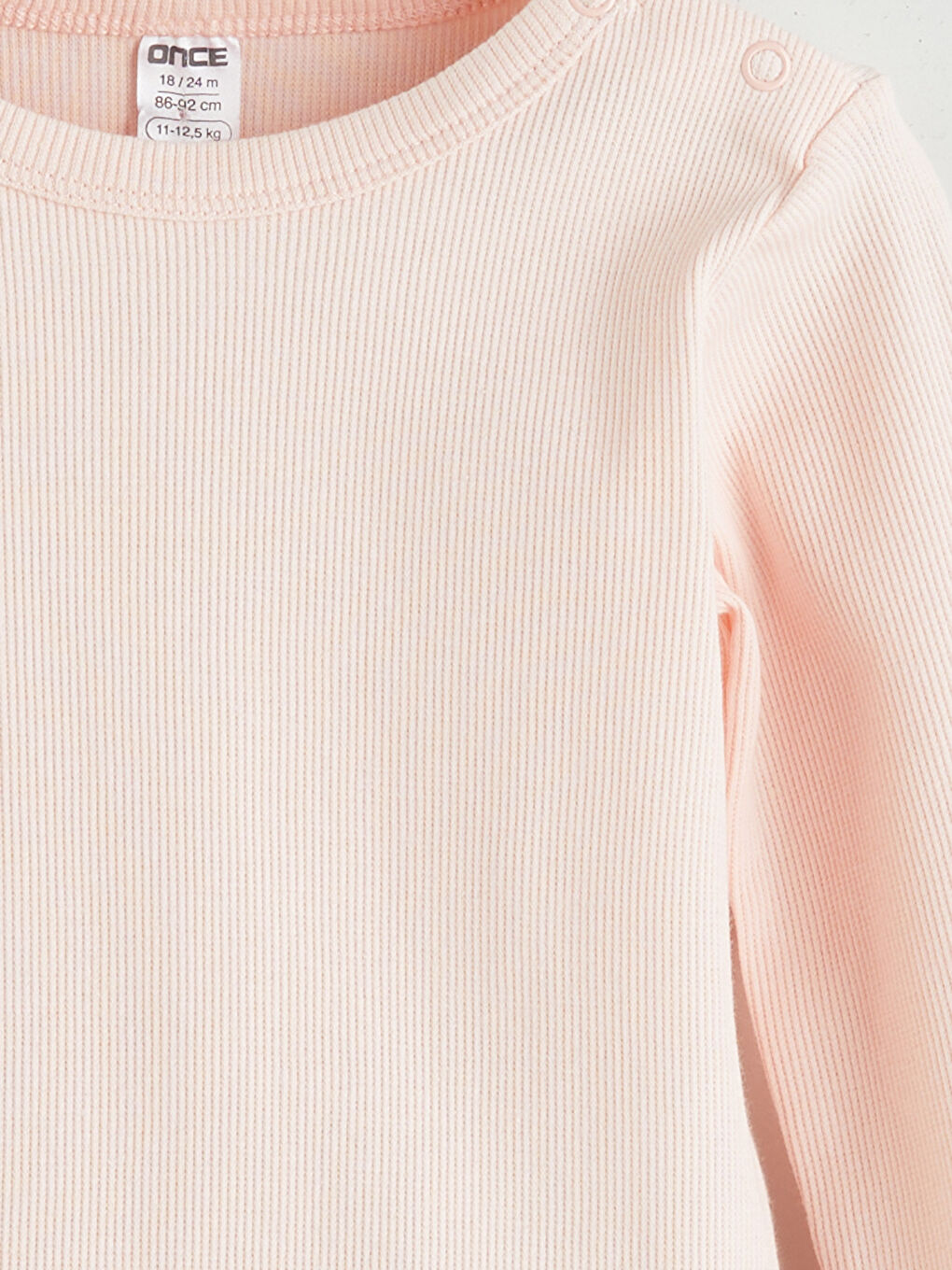 Pembe Bisiklet Yaka Kız Bebek Çıtçıtlı Body-2