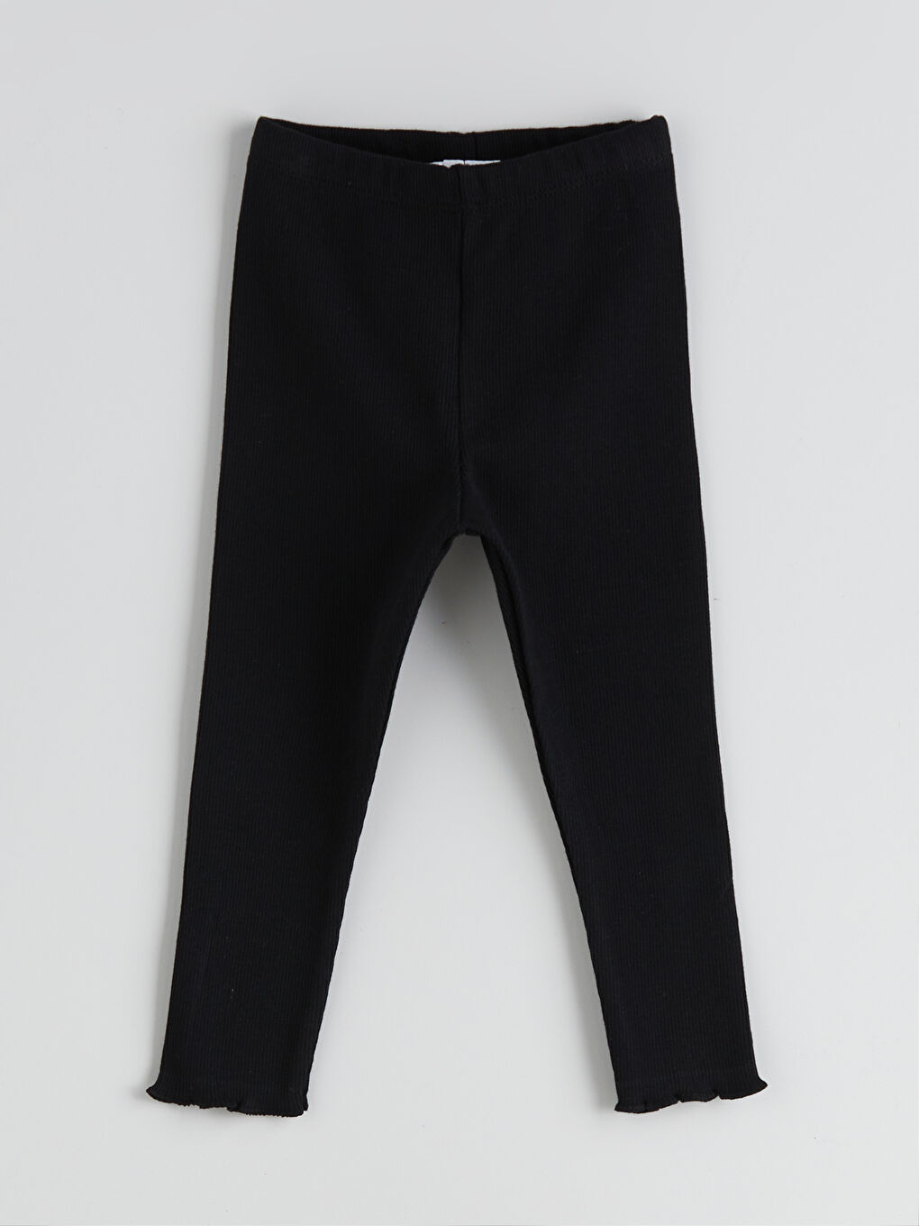 Siyah Beli Lastikli Basic Kız Bebek Tayt