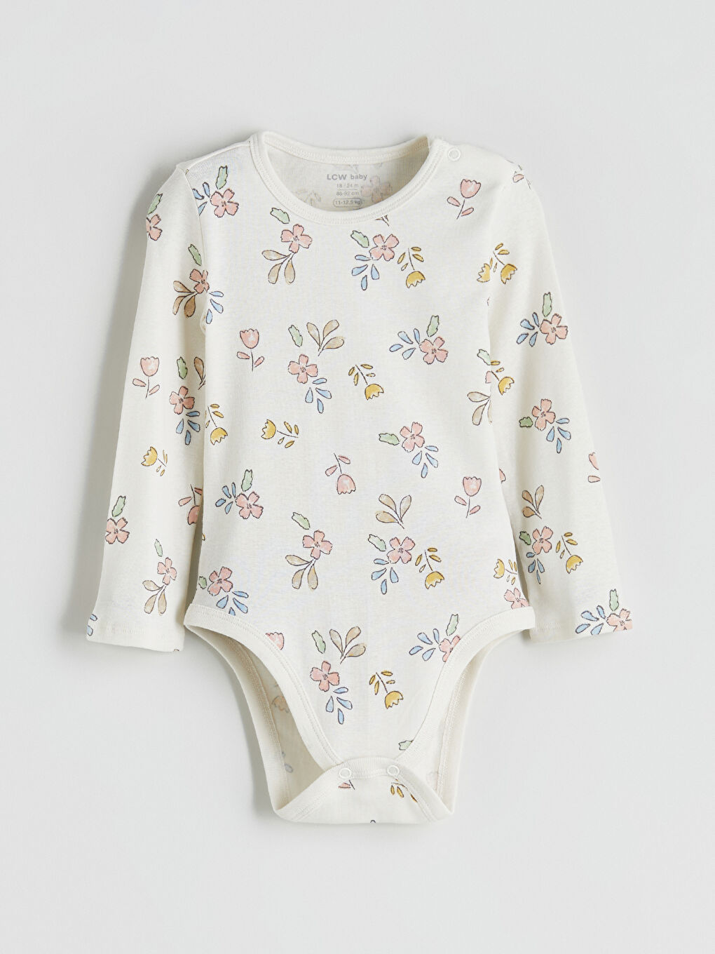 Crew Neck Baby Girls' Snap Bodysuit 2 Pack-1