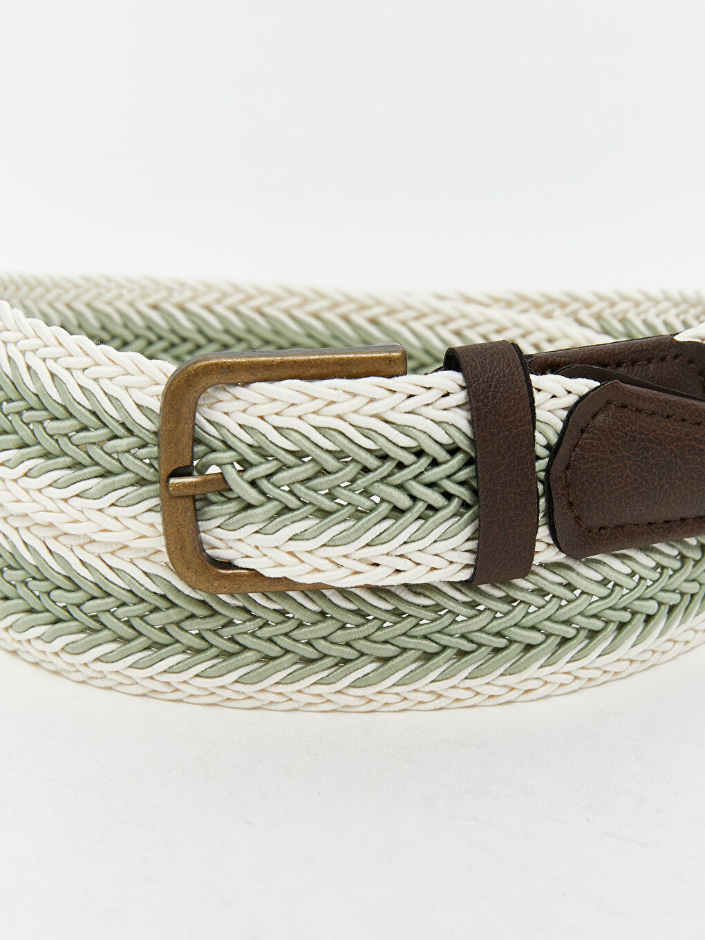 Yeşil Erkek Hasır Örgü Kemer-3