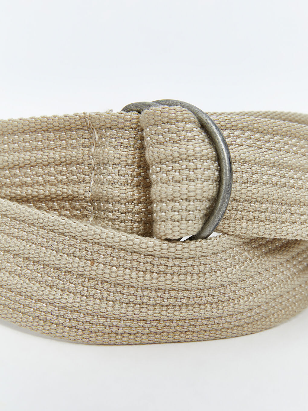 Bej Metal Tokalı Erkek Kemer-3