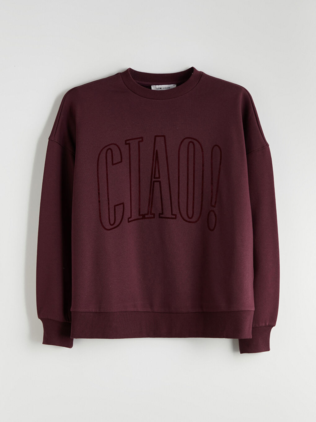 Crew Neck Printed Oversize Women's Thick Sweatshirt-4