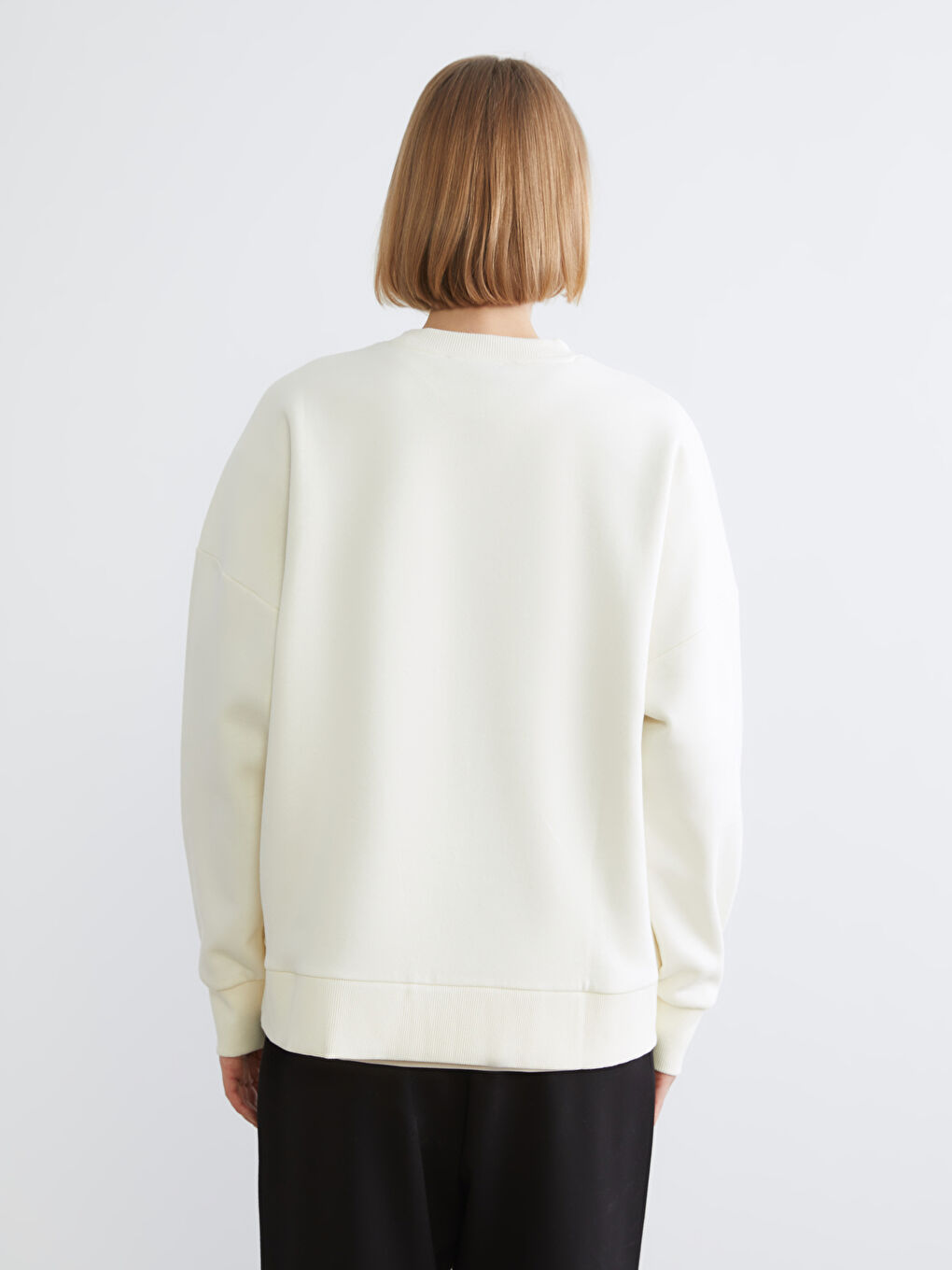 Printed Oversize Women's Thick Sweatshirt-3