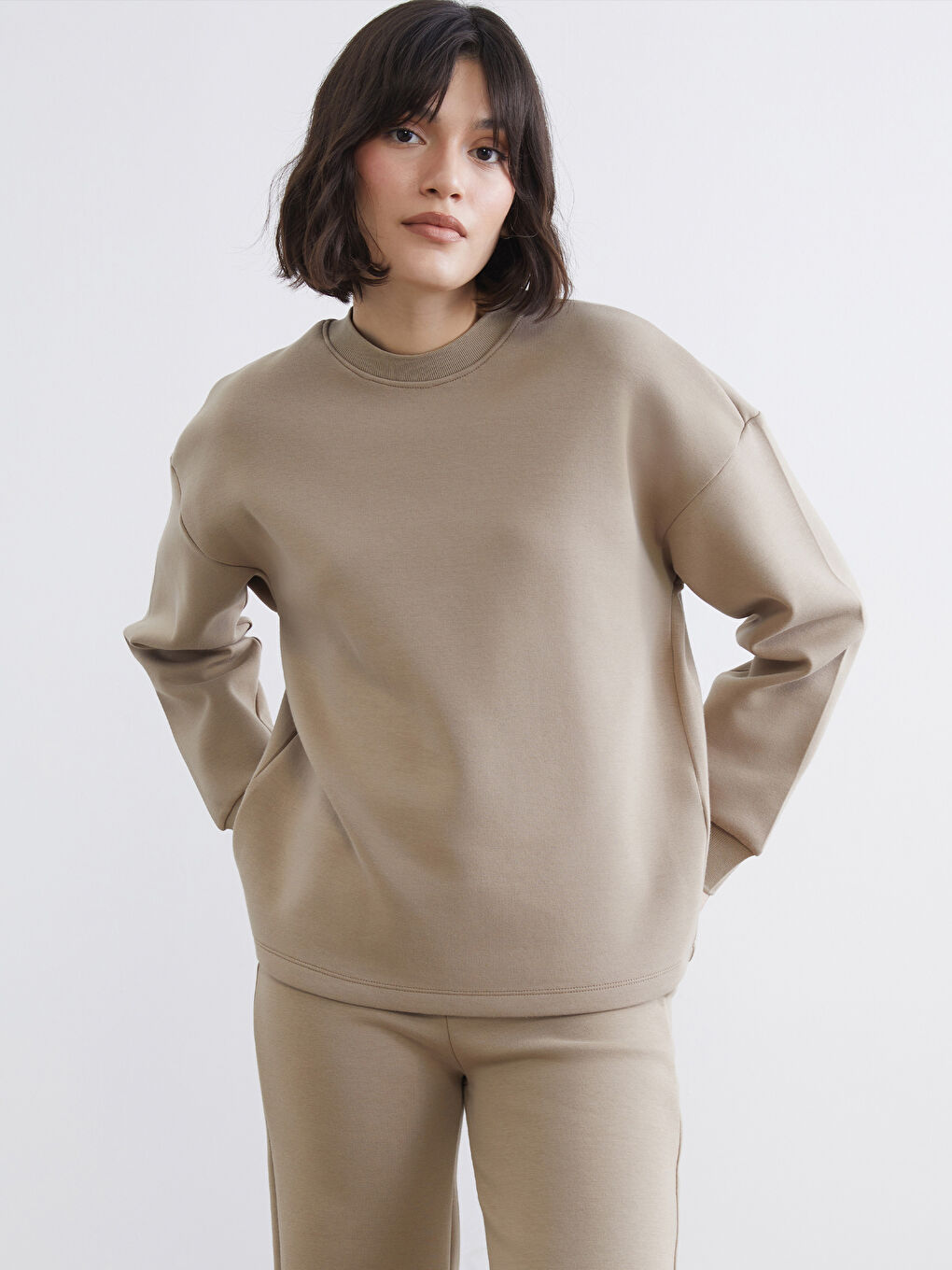 Woman BEIGE Sweatshirt