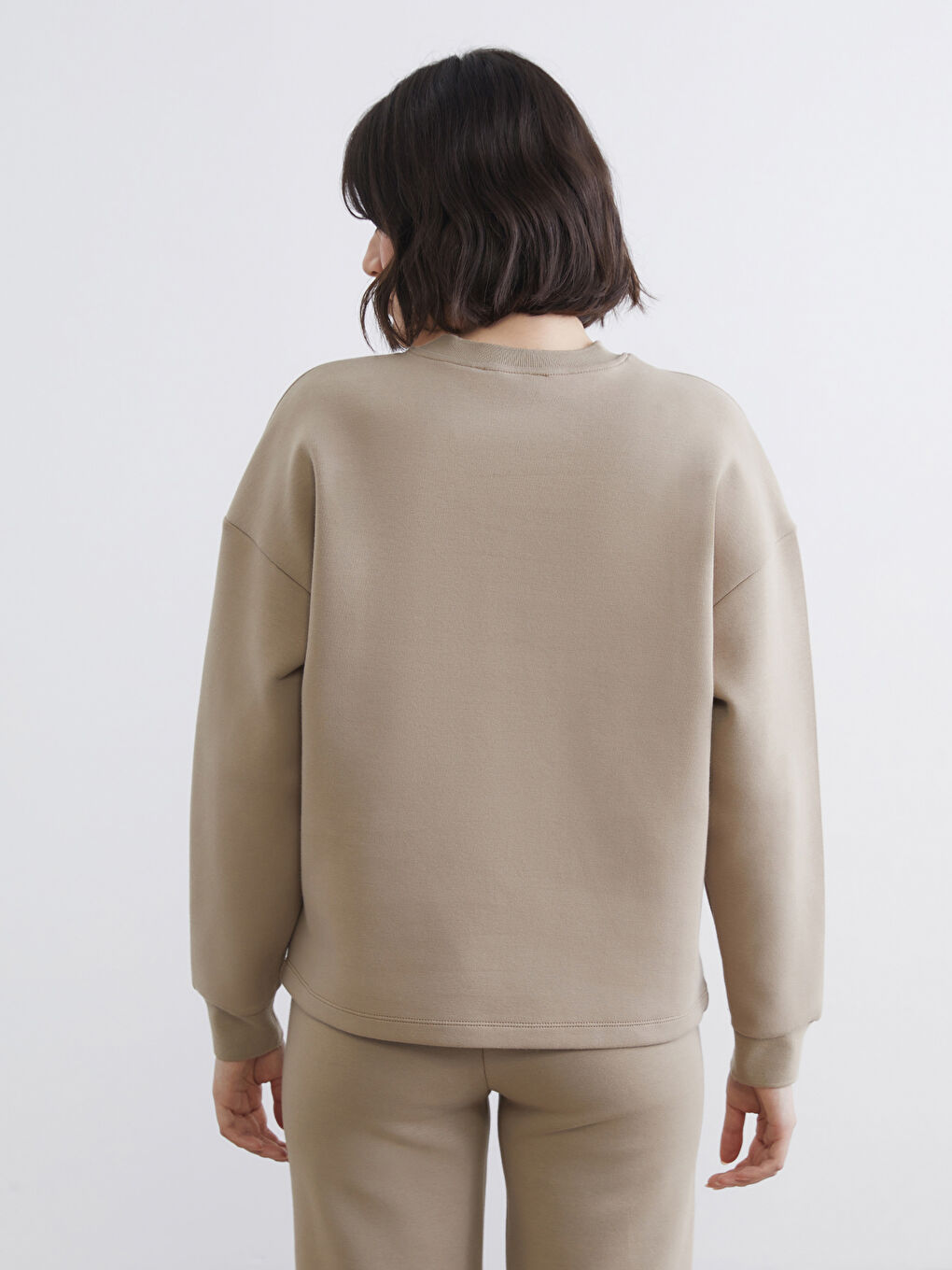Woman BEIGE Sweatshirt-3