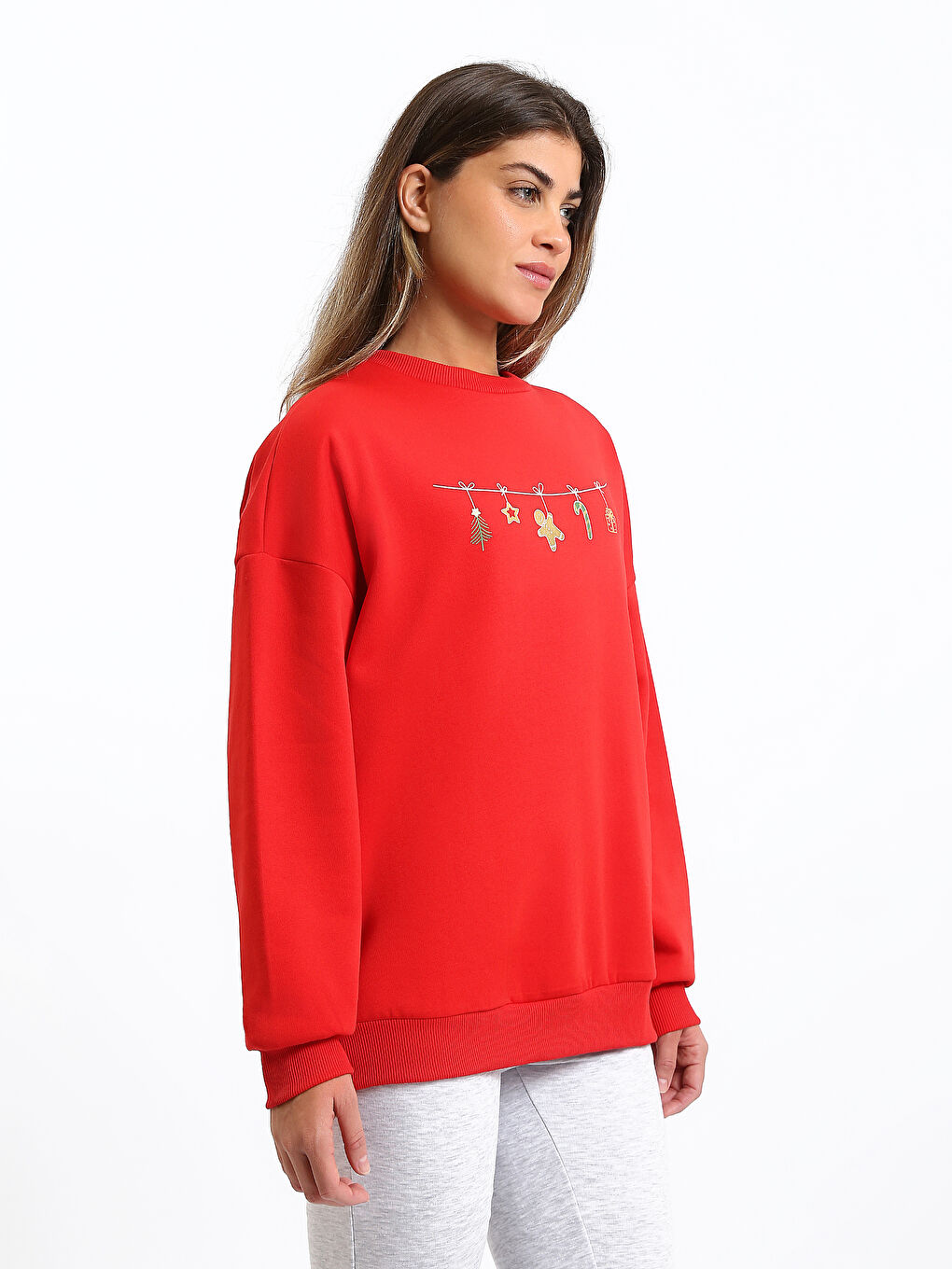 Crew Neck Women's Sweatshirt-3