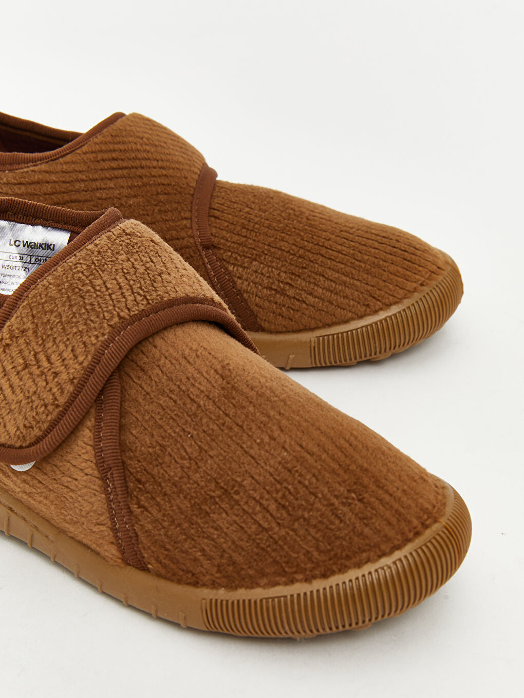 Kahverengi Cırt Cırtlı Erkek Çocuk Panduf-2