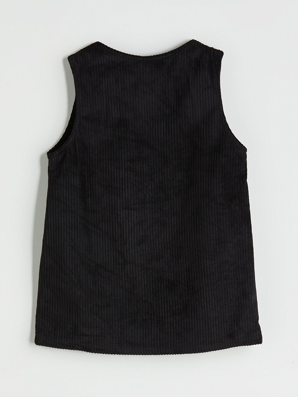 Siyah Basic Kadife Kız Çocuk Elbise-2