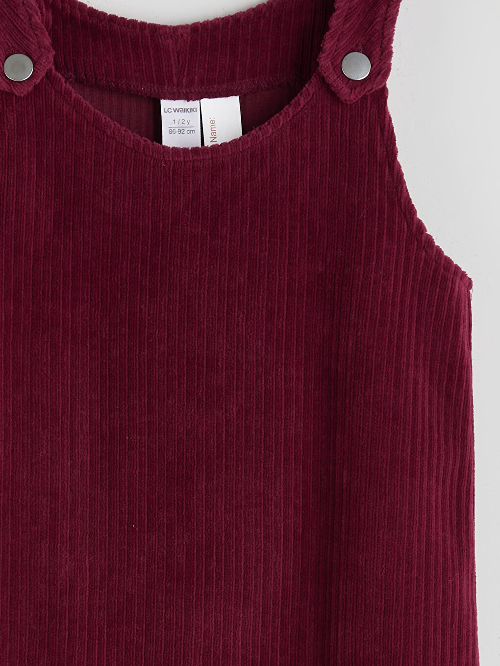 Mürdüm Bisiklet Yaka Kız Çocuk Kadife Elbise-2