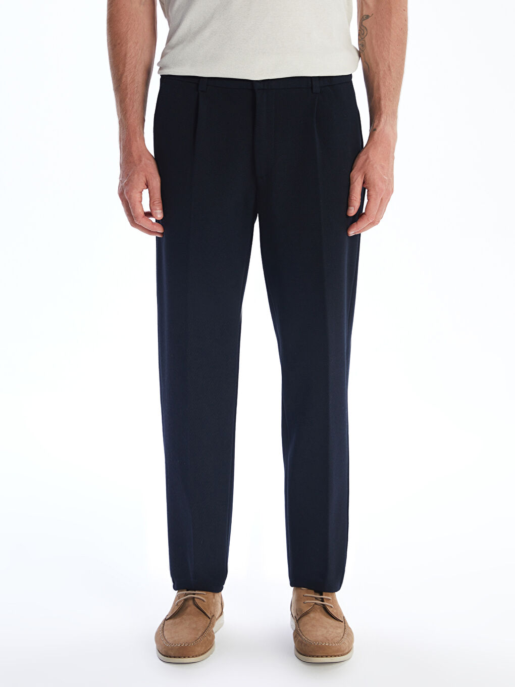 Lacivert Standart Kalıp Erkek Pantolon-1