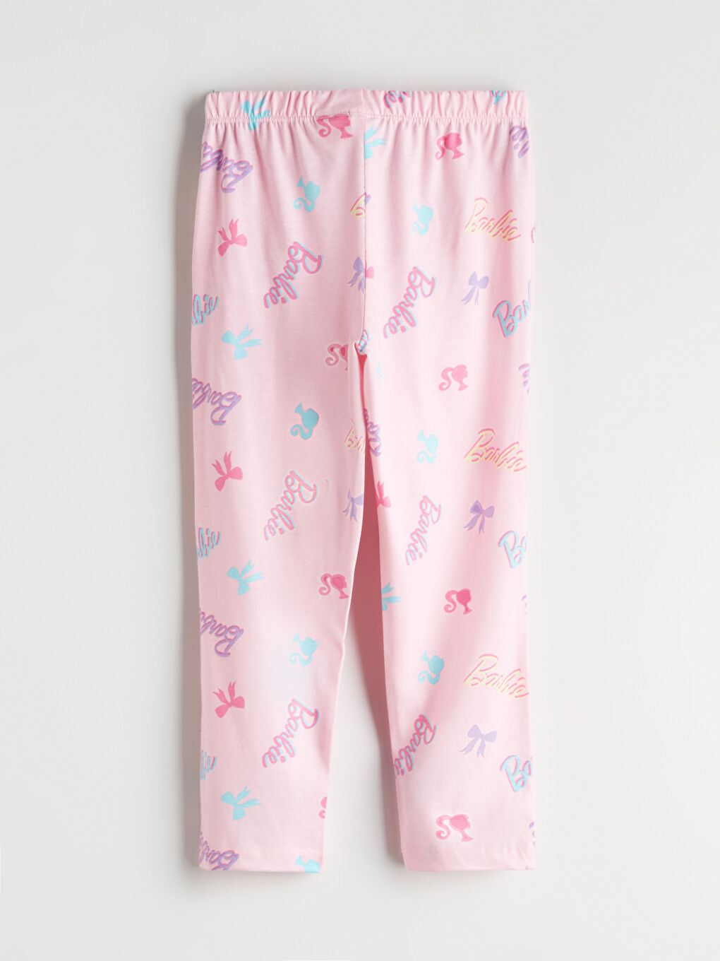 Crew Neck Barbie Printed Girls' Pyjama Set-9