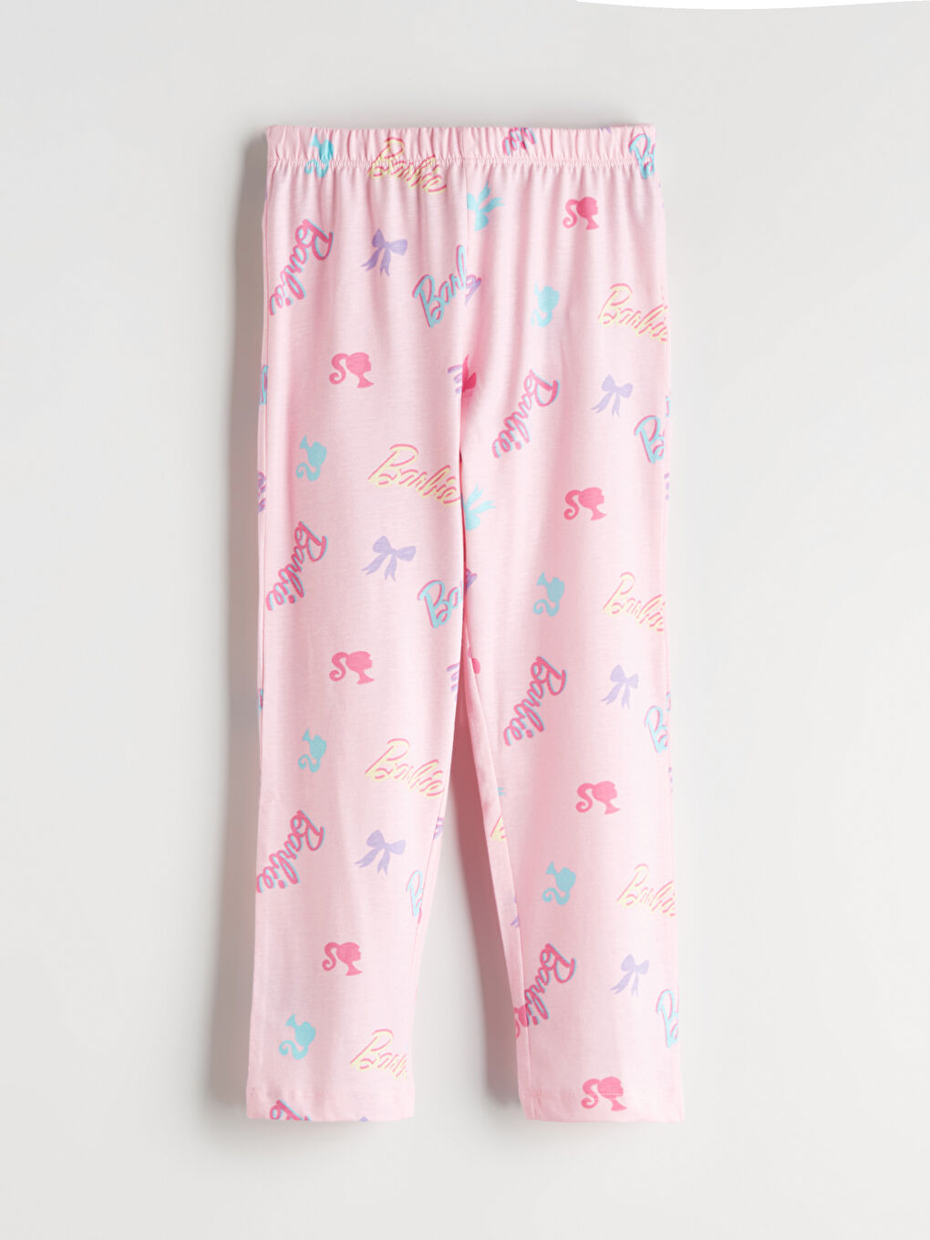 Crew Neck Barbie Printed Girls' Pyjama Set-13