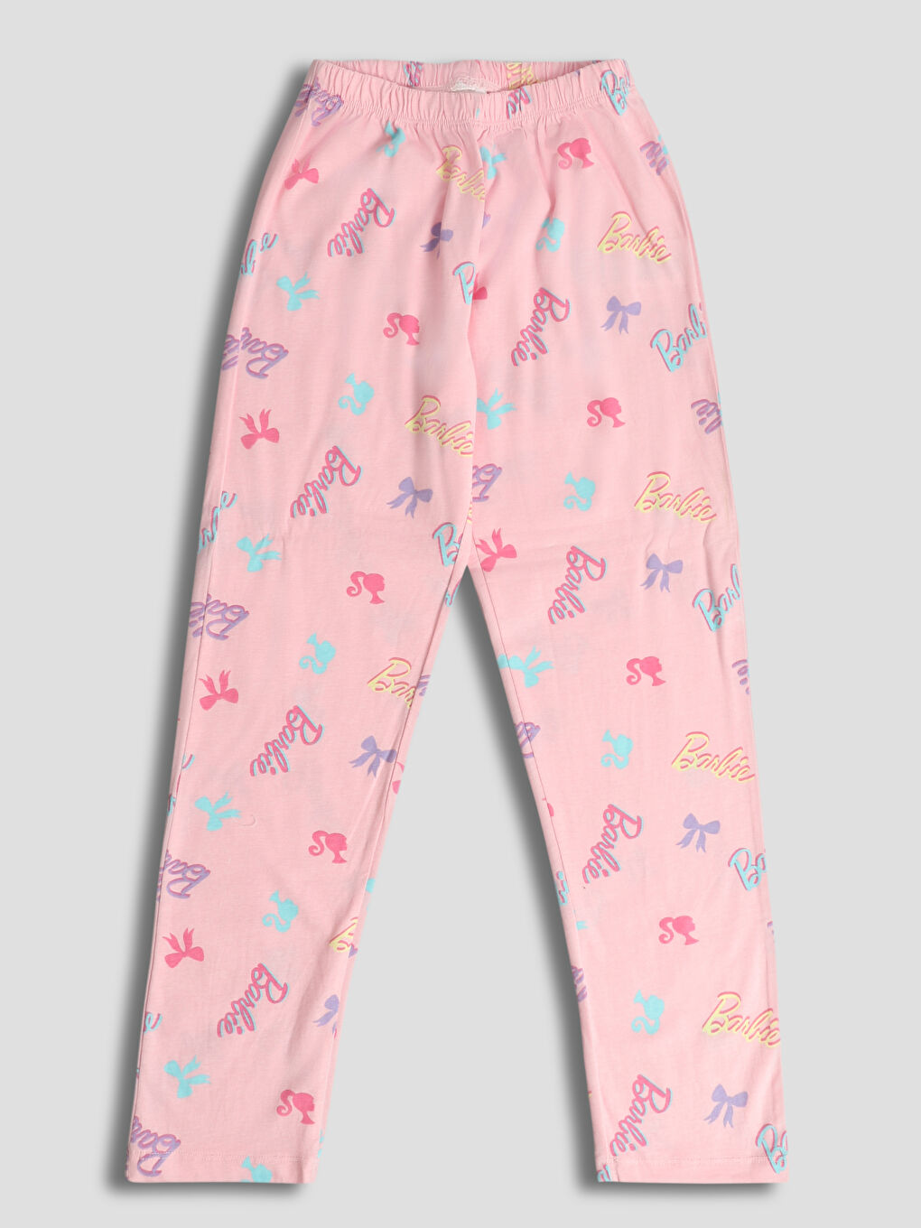 Crew Neck Barbie Printed Girls' Pyjama Set-8
