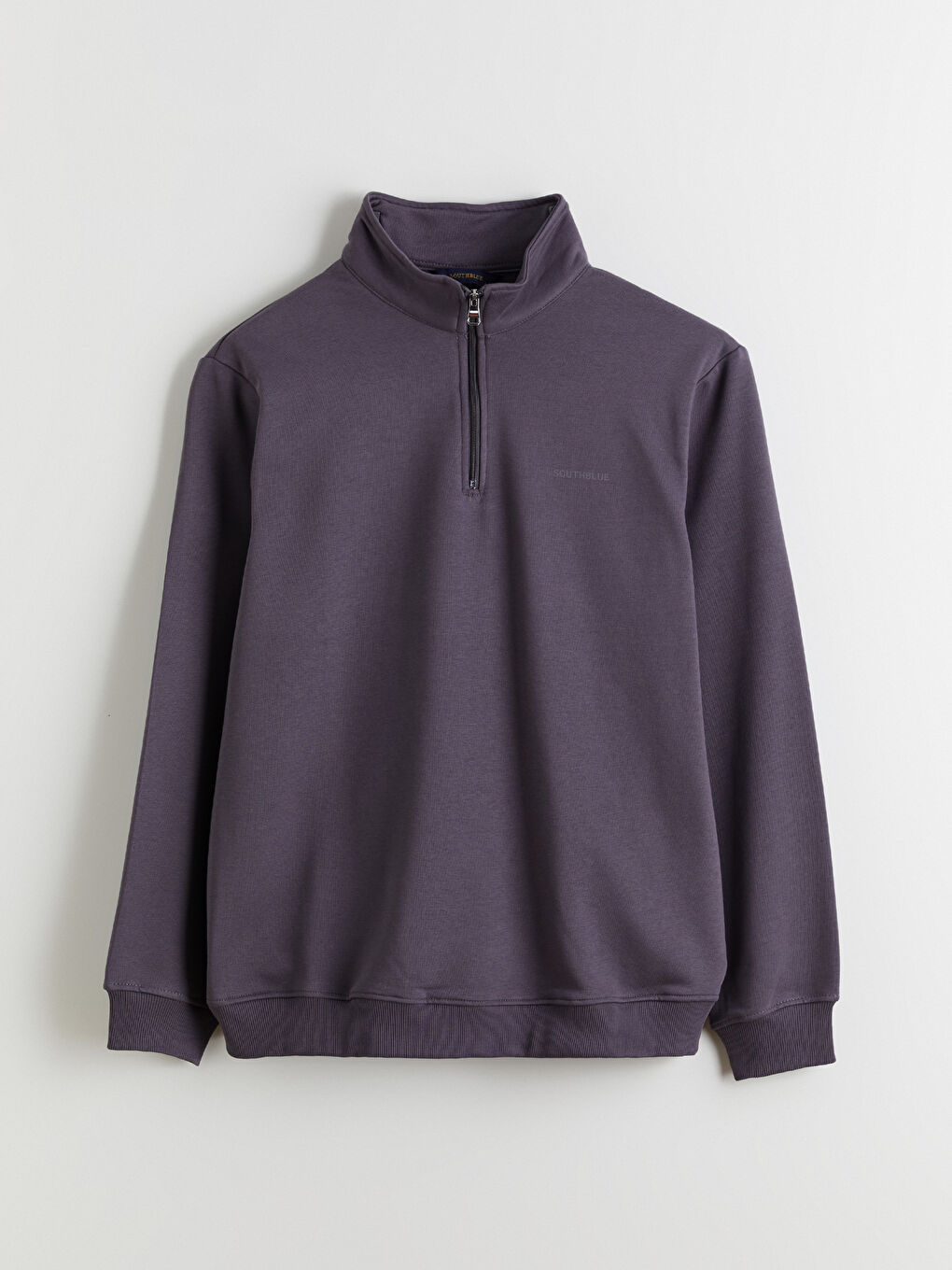 Zippered Funnel Neck Men's Thick Sweatshirt-4