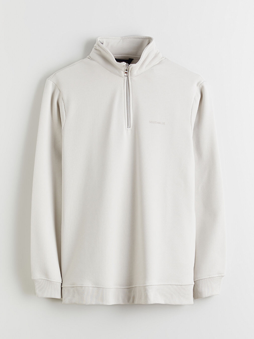 Zippered Funnel Neck Men's Thick Sweatshirt-4