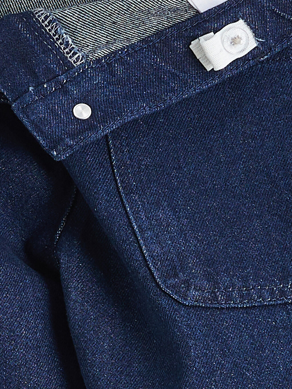 İndigo Beli Lastikli Kız Çocuk Jean Pantolon-1