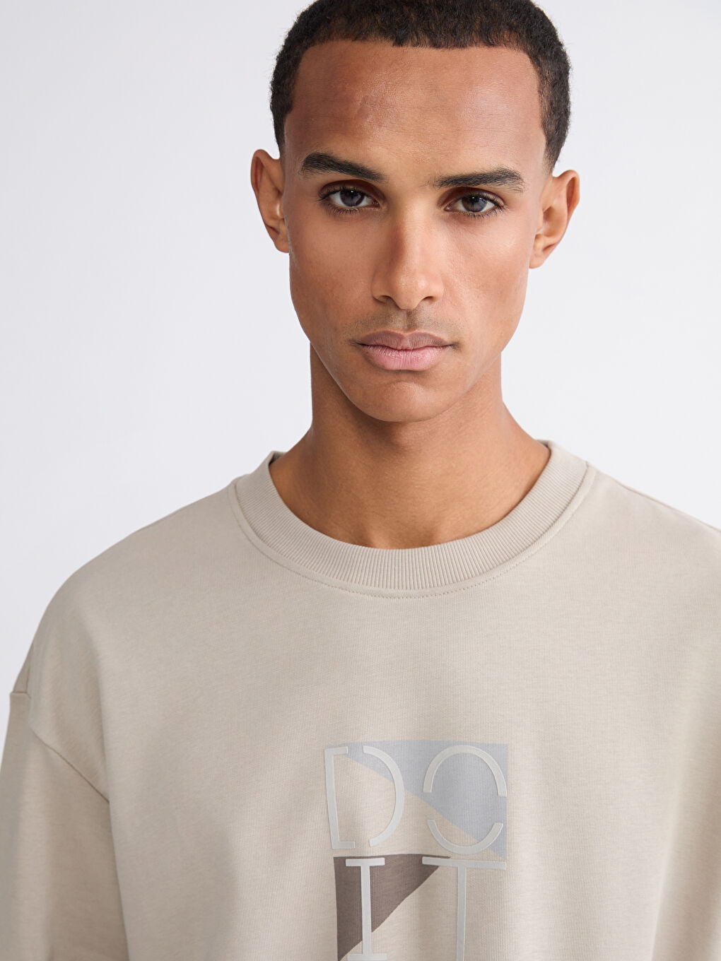 Crew Neck Printed Men's Sweatshirt-2