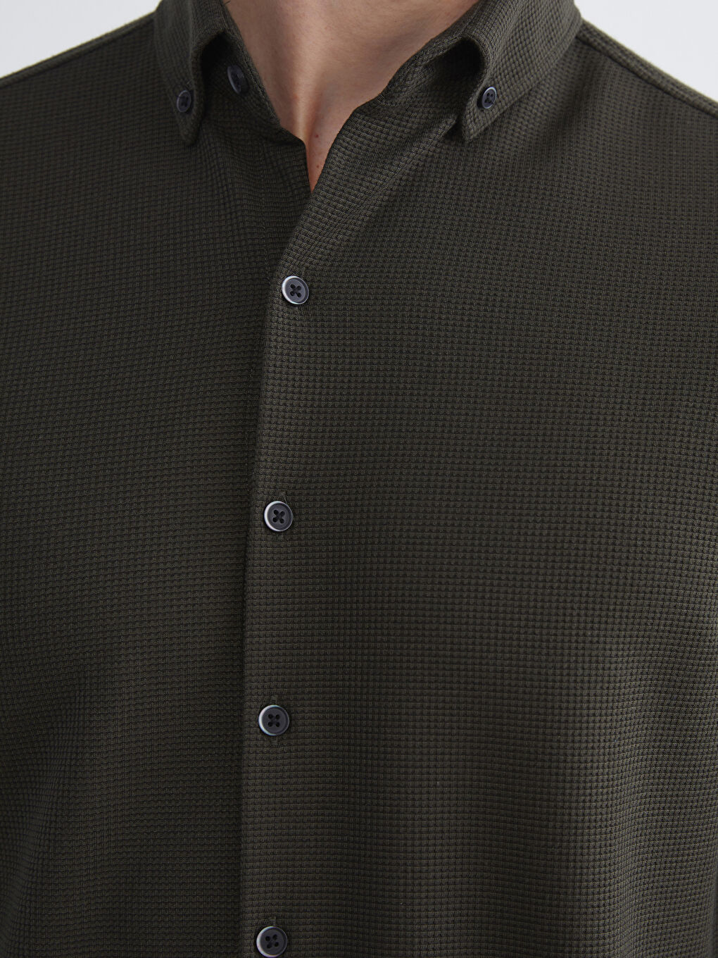 LCW ECO Slim Fit Long Sleeve Men's Shirt -W5GU08Z8-CS4
