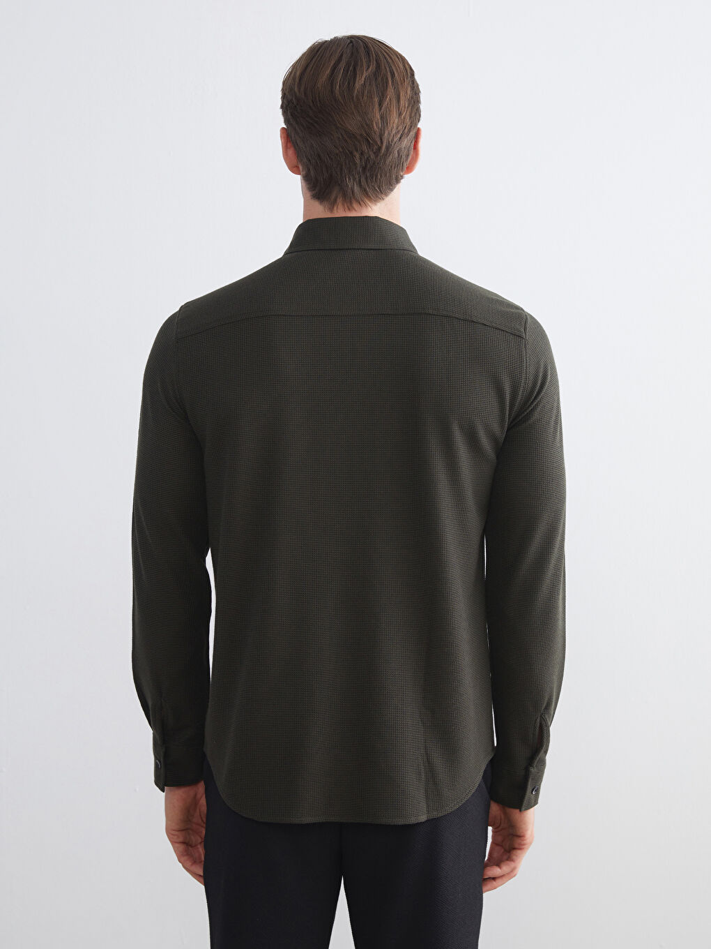 LCW ECO Slim Fit Long Sleeve Men's Shirt -W5GU08Z8-CS4